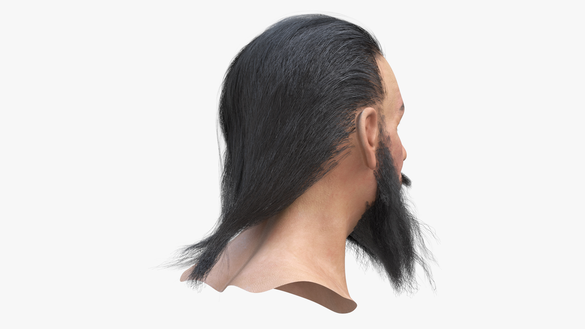 3D Elderly Man Head