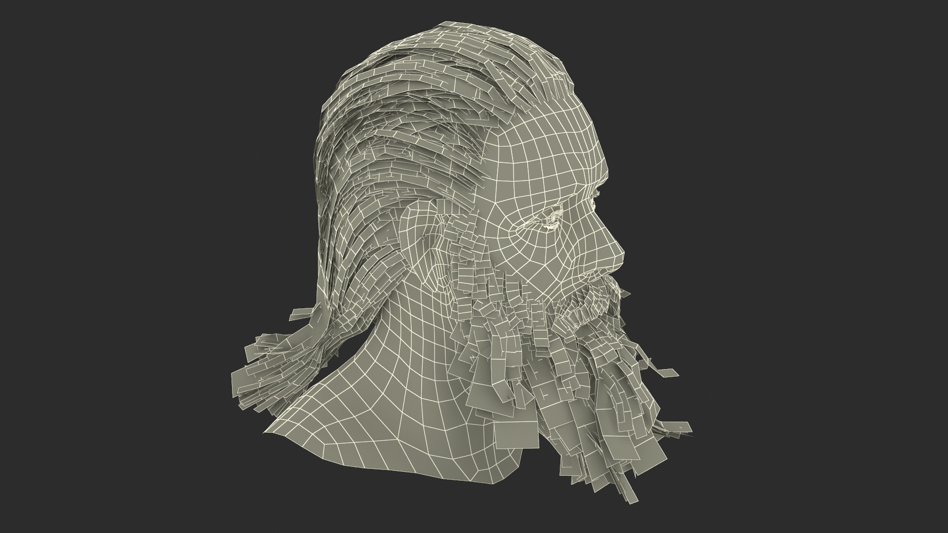3D Elderly Man Head