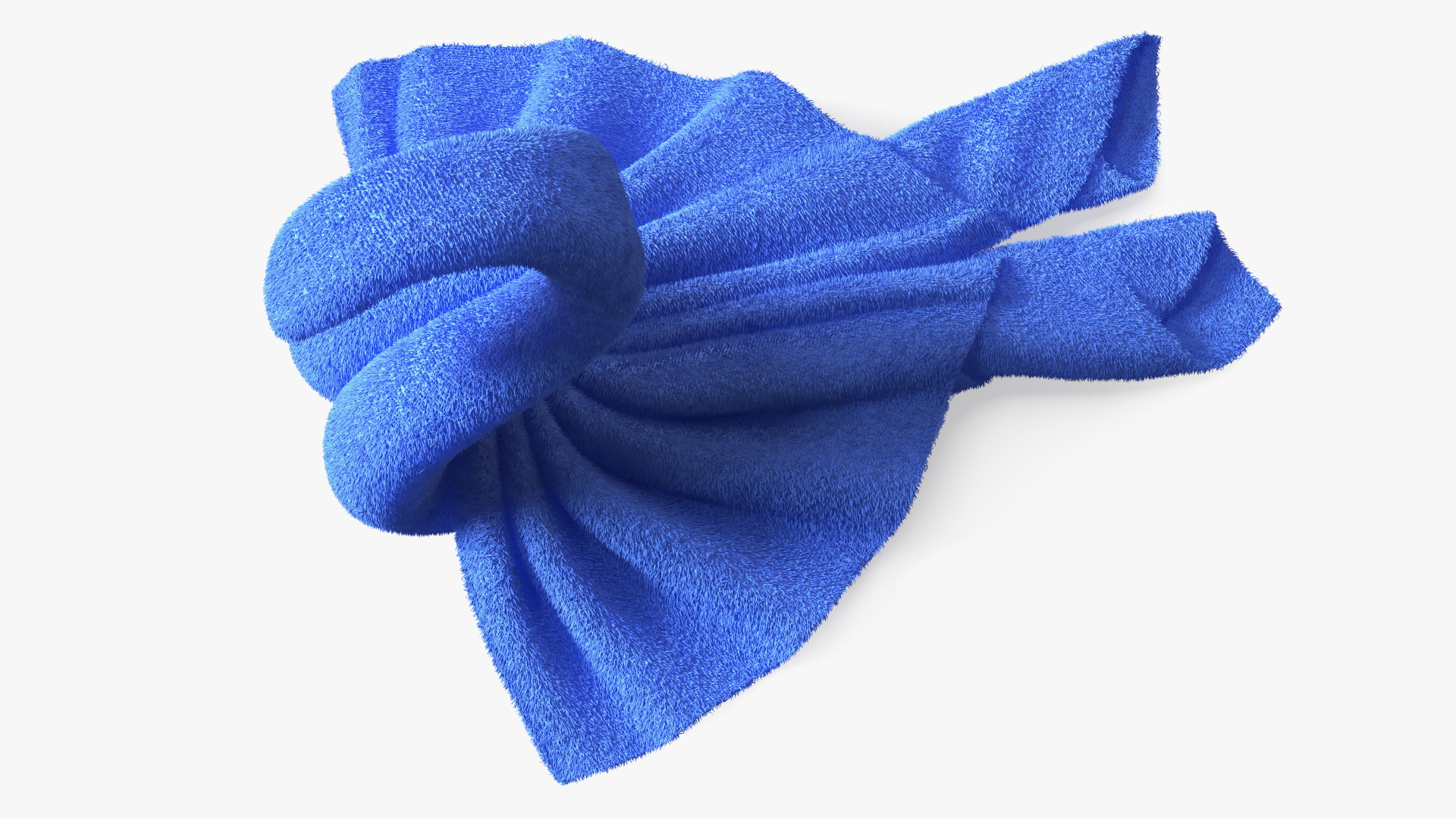 Beautiful Towel Blue Swan with Spread Wings Fur 3D