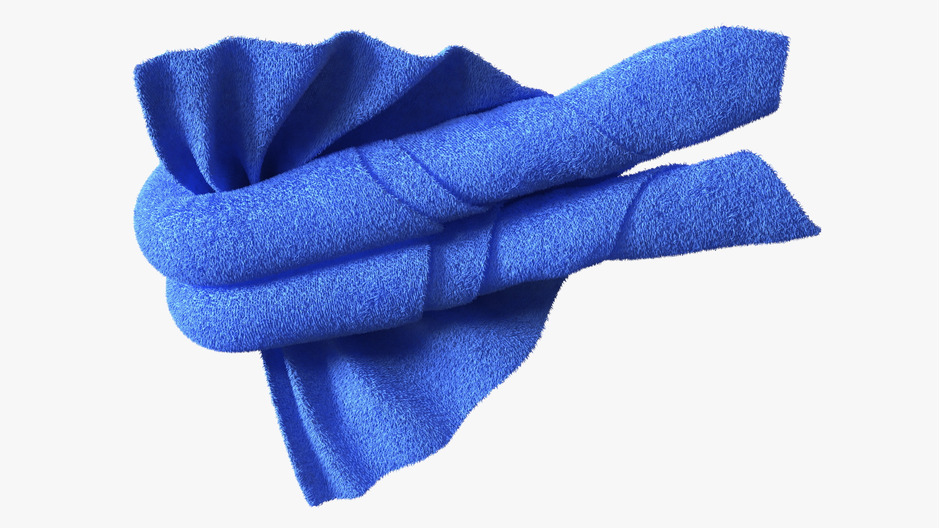 Beautiful Towel Blue Swan with Spread Wings Fur 3D