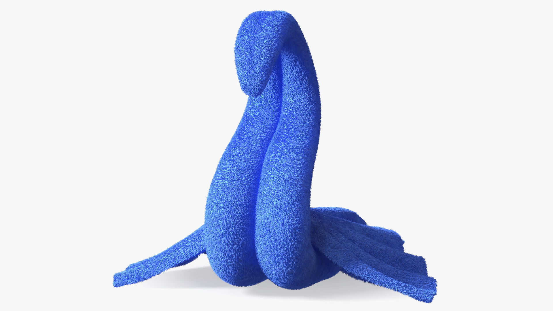 Beautiful Towel Blue Swan with Spread Wings Fur 3D