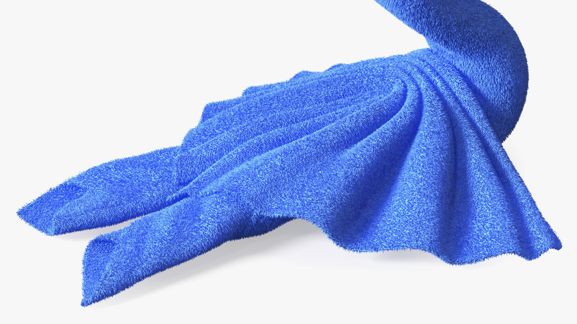 Beautiful Towel Blue Swan with Spread Wings Fur 3D