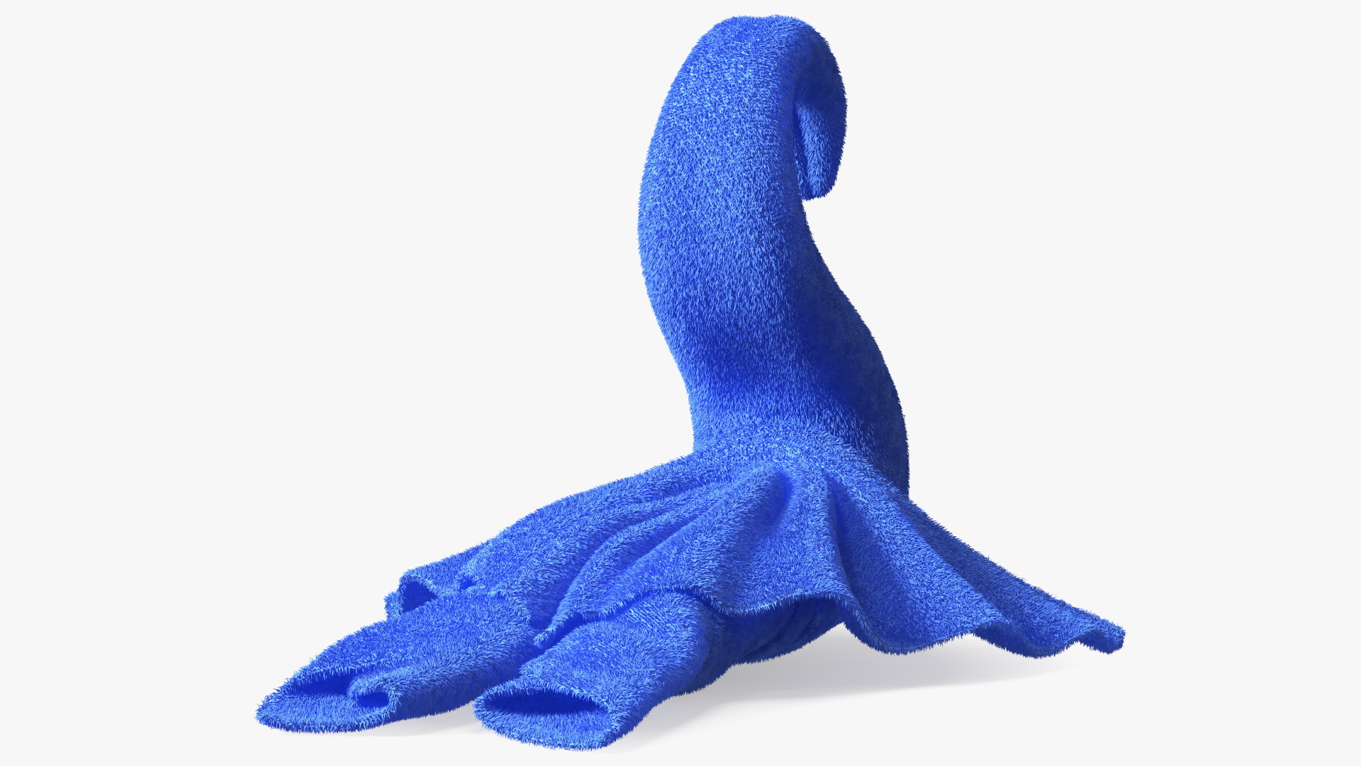 Beautiful Towel Blue Swan with Spread Wings Fur 3D