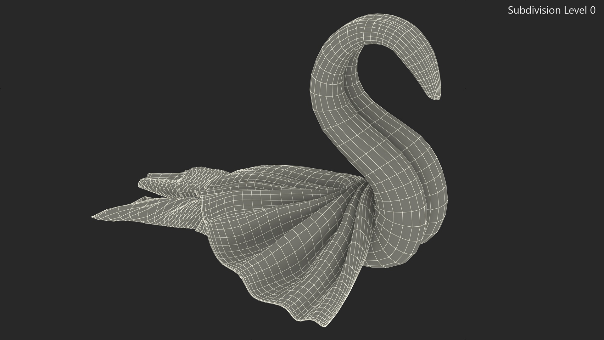 Beautiful Towel Blue Swan with Spread Wings Fur 3D