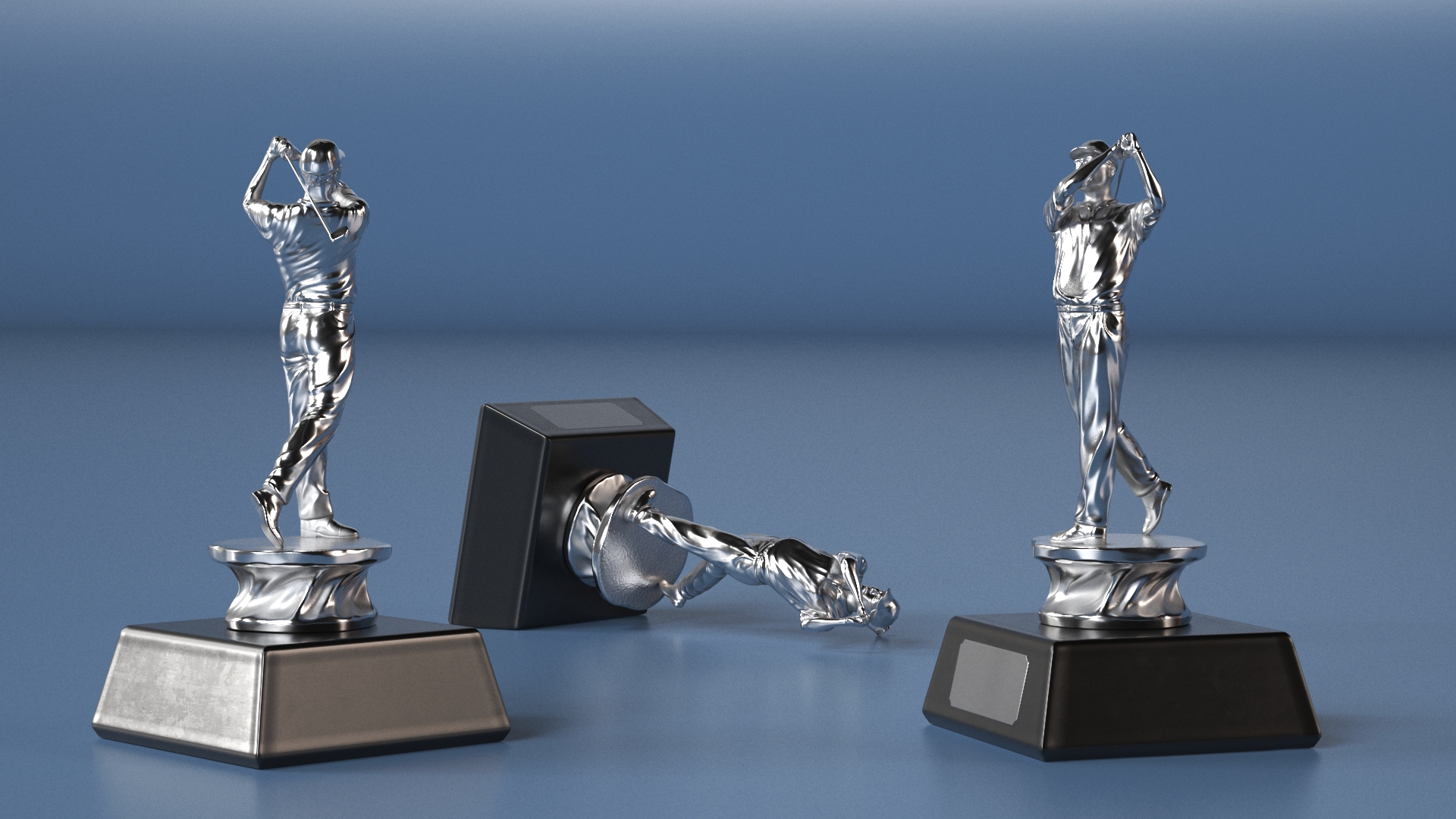 Golf Award Silver 3D