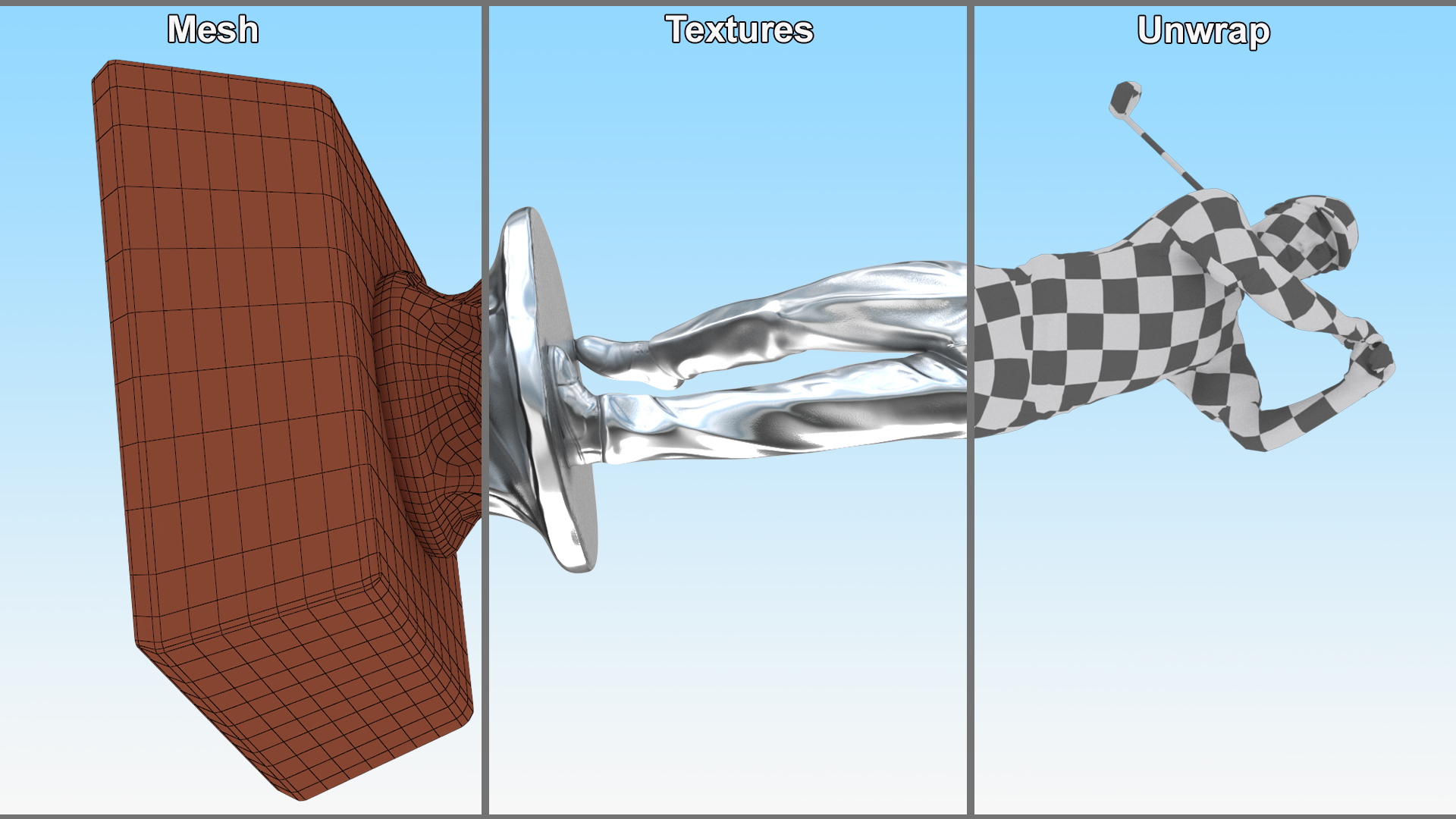 Golf Award Silver 3D