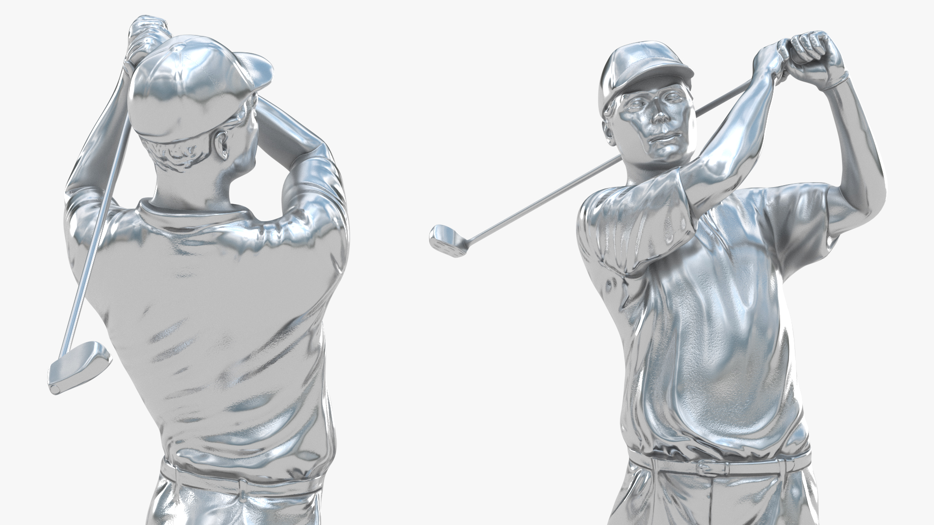 Golf Award Silver 3D