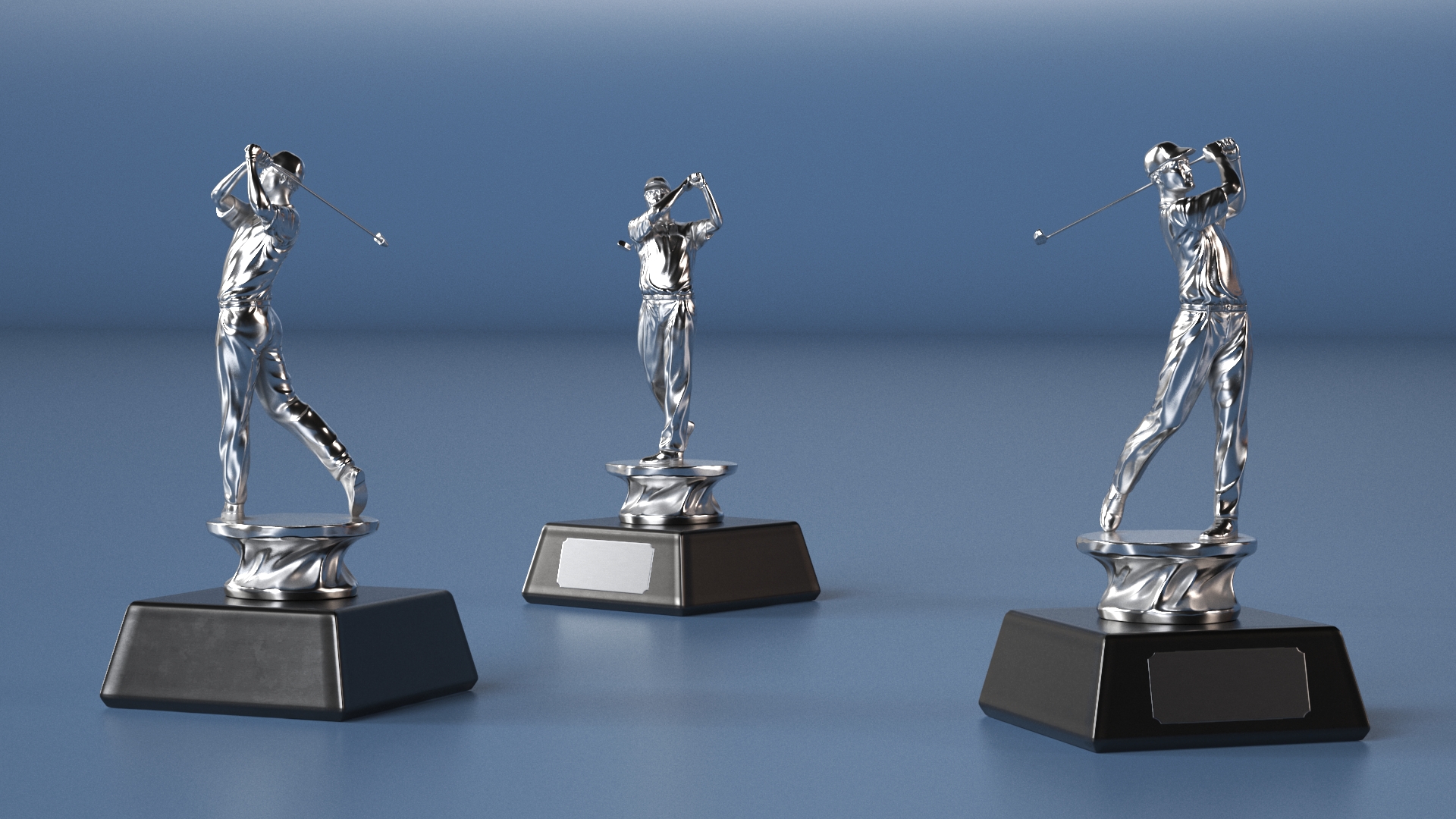 Golf Award Silver 3D