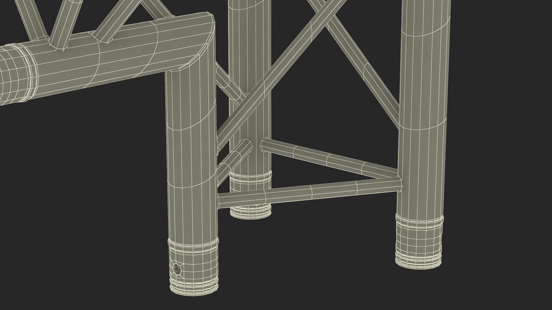3D model Industrial Triangular Truss Modular