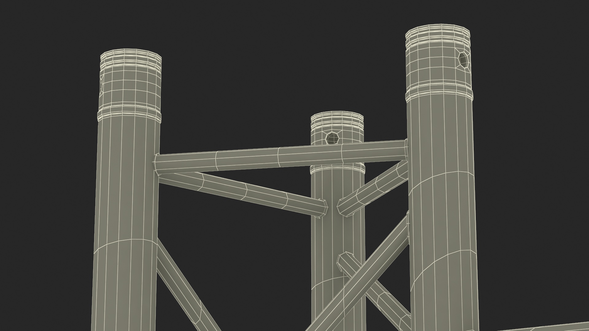 3D model Industrial Triangular Truss Modular