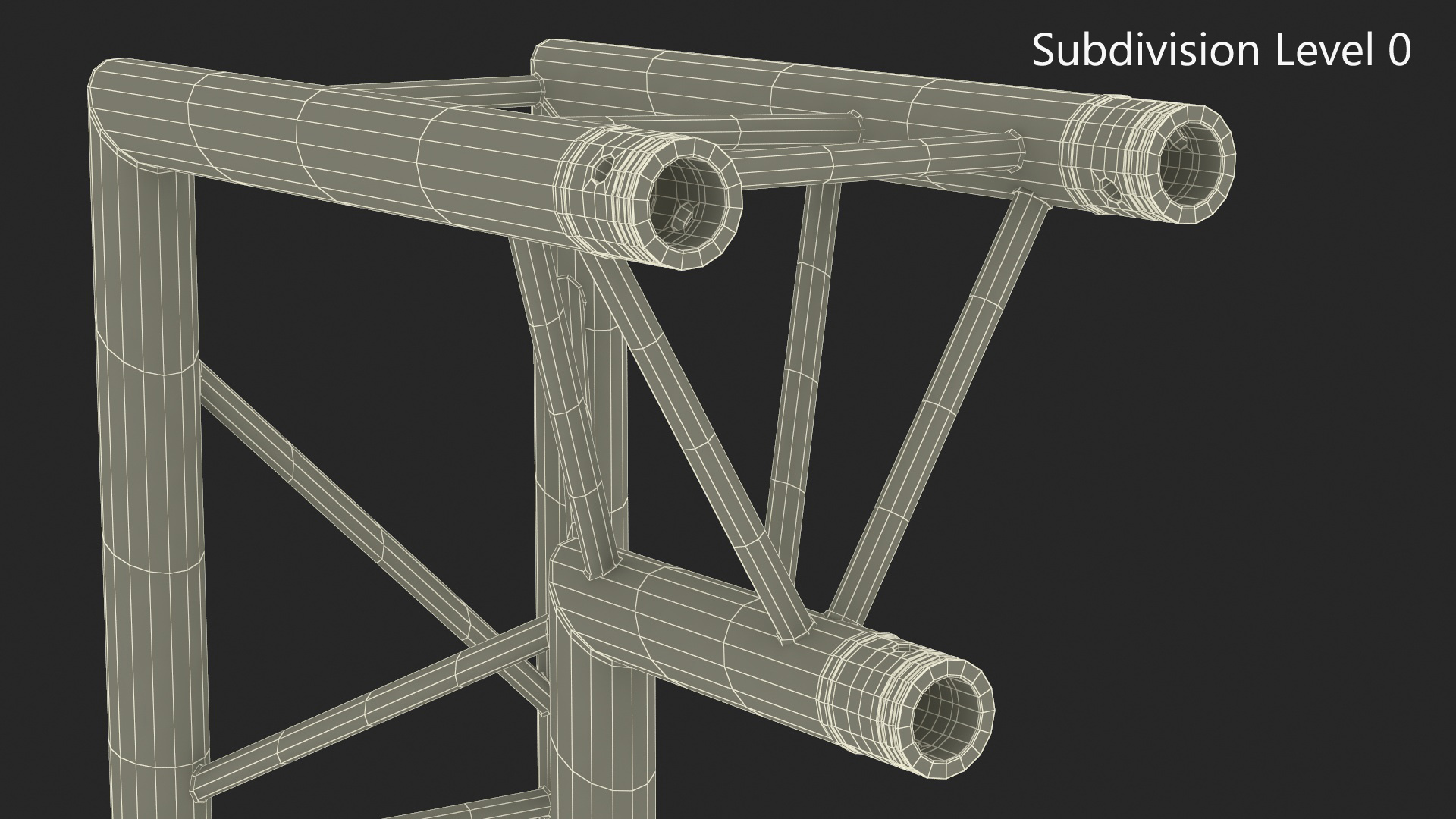 3D model Industrial Triangular Truss Modular