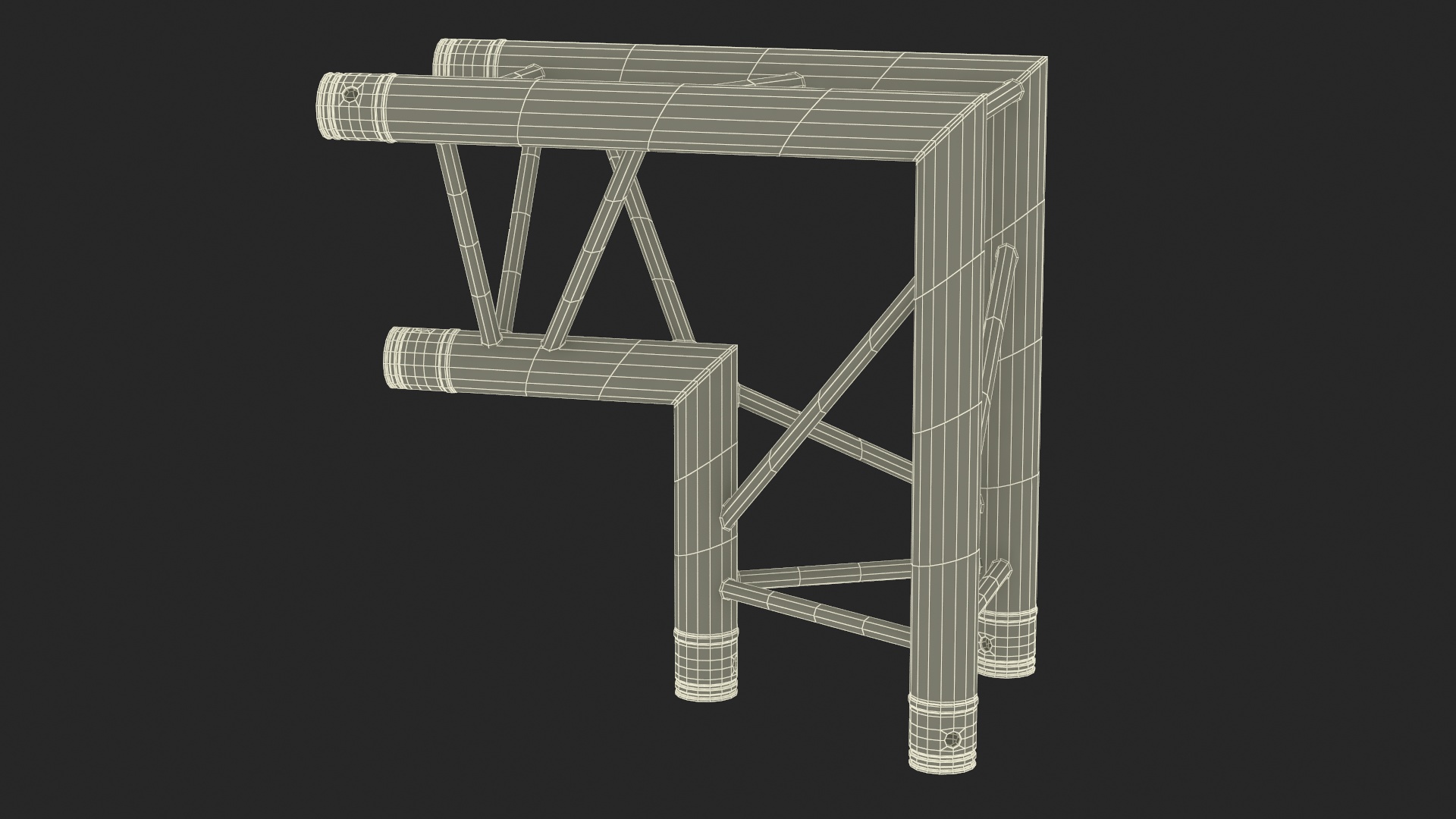 3D model Industrial Triangular Truss Modular