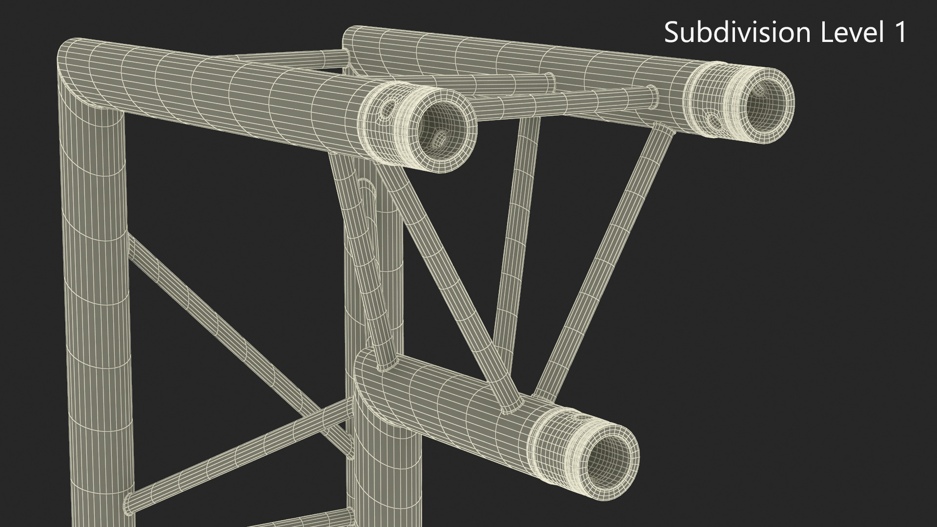 3D model Industrial Triangular Truss Modular