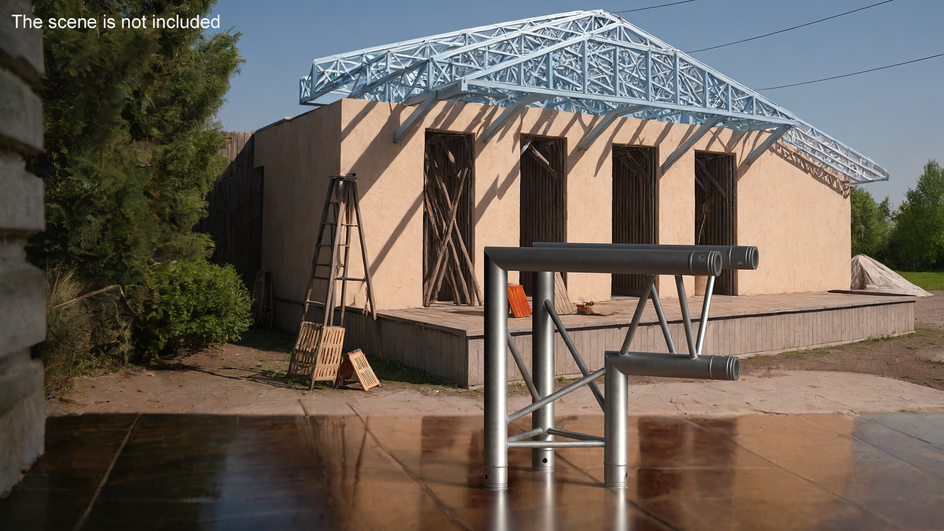 3D model Industrial Triangular Truss Modular