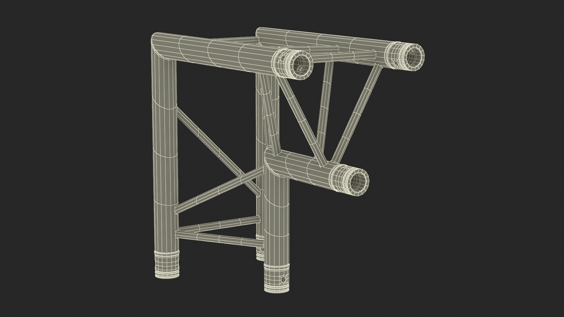3D model Industrial Triangular Truss Modular