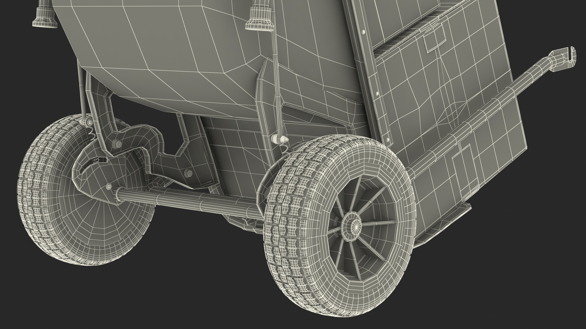 3D model Garden Cart with Cardboard Box