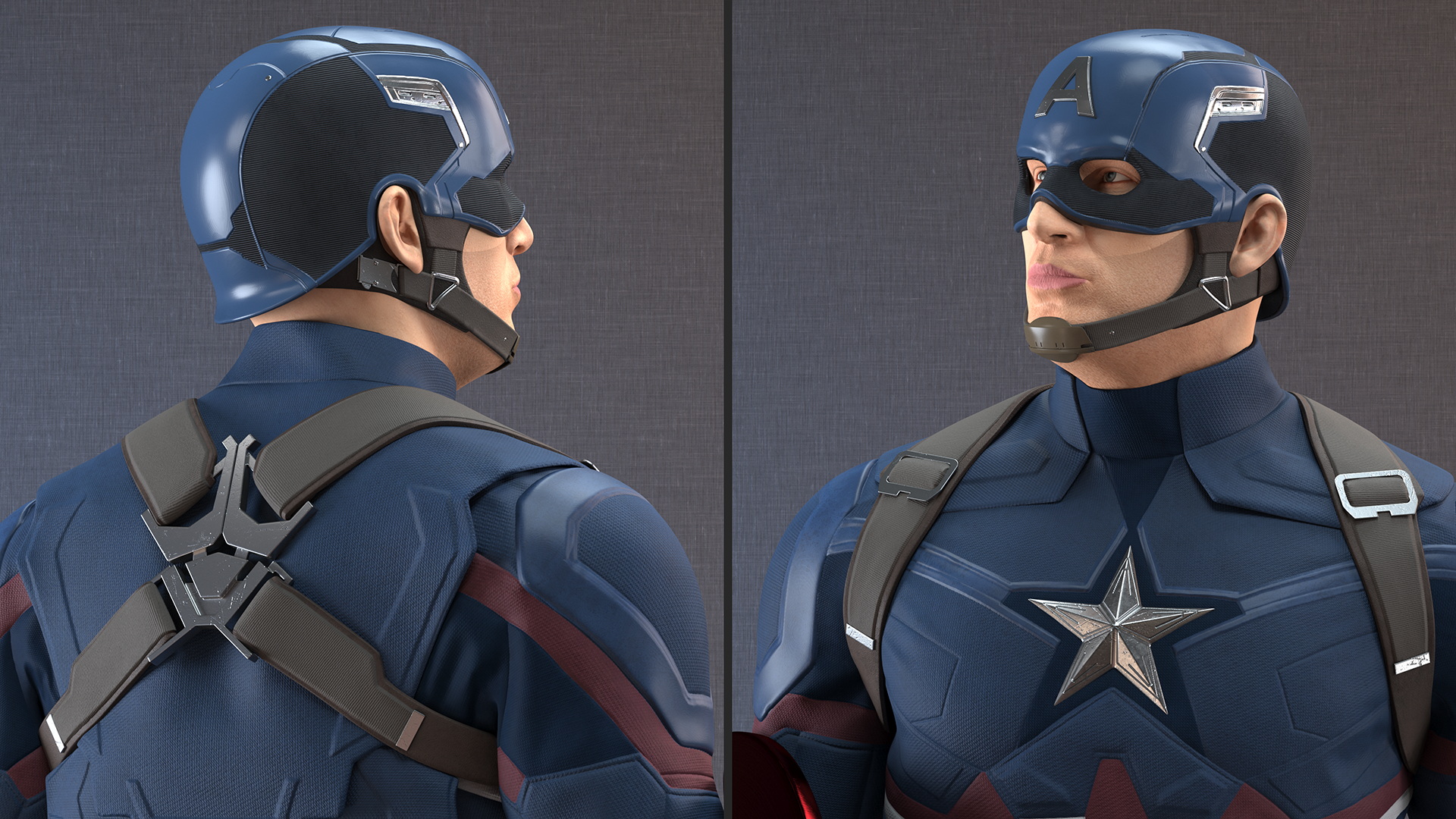 Captain America Standing 3D model