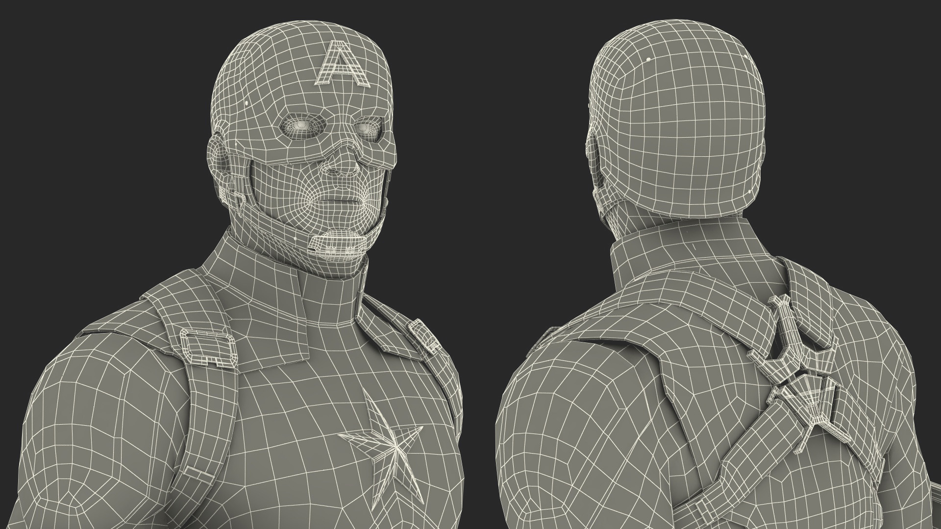 Captain America Standing 3D model