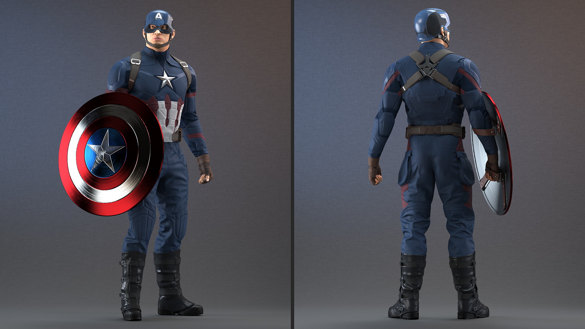 Captain America Standing 3D model