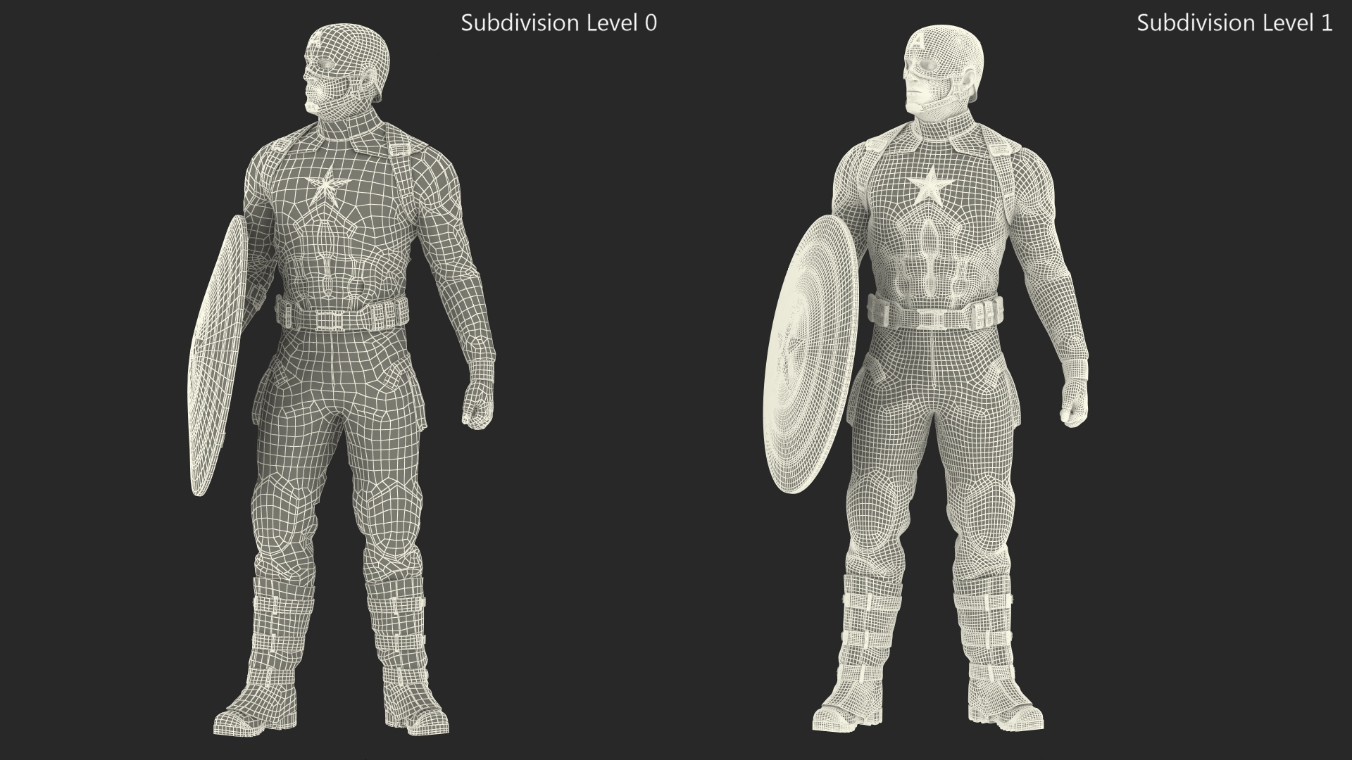 Captain America Standing 3D model