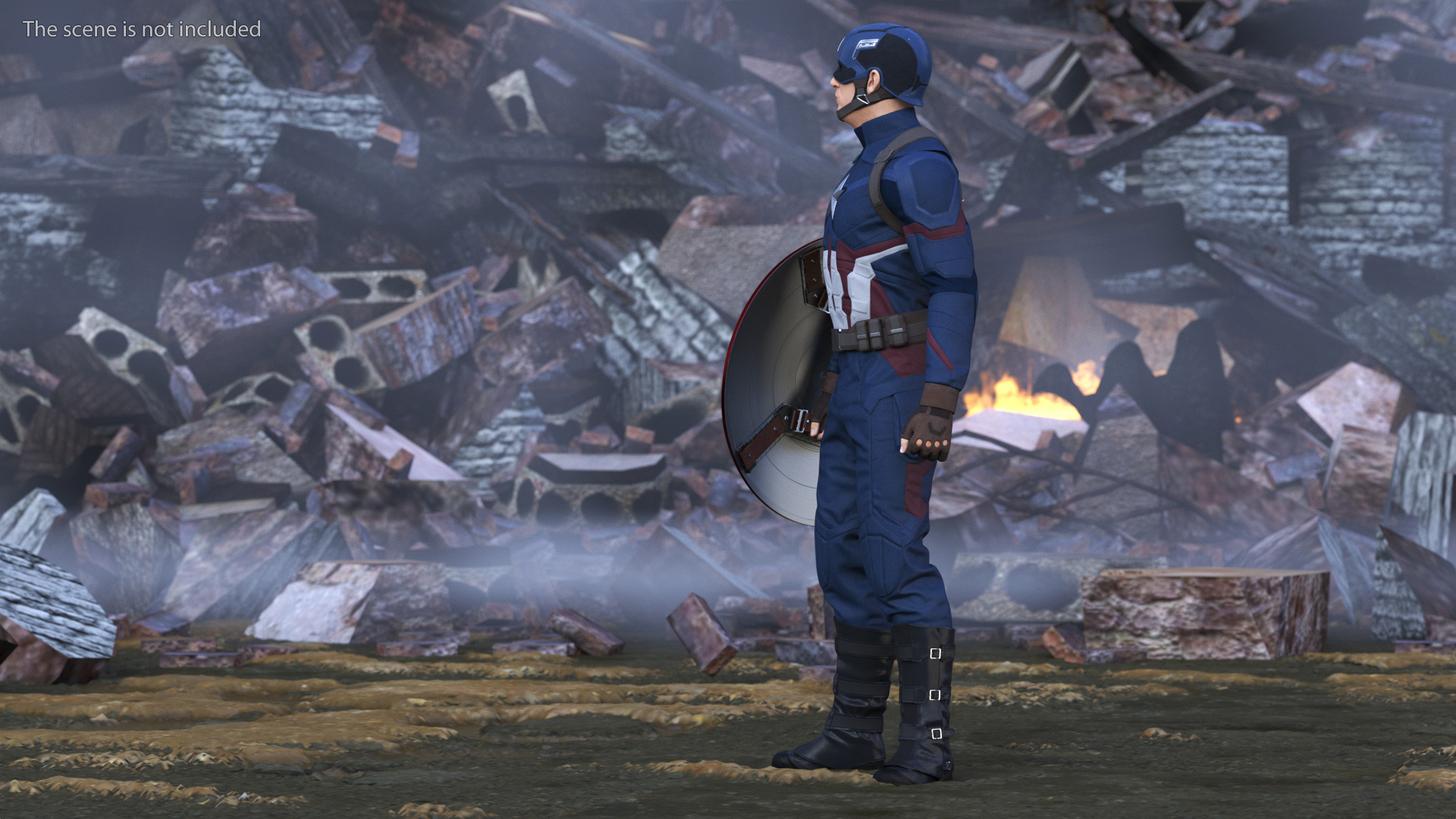 Captain America Standing 3D model