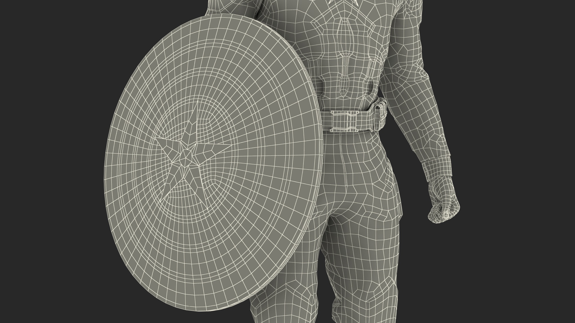 Captain America Standing 3D model