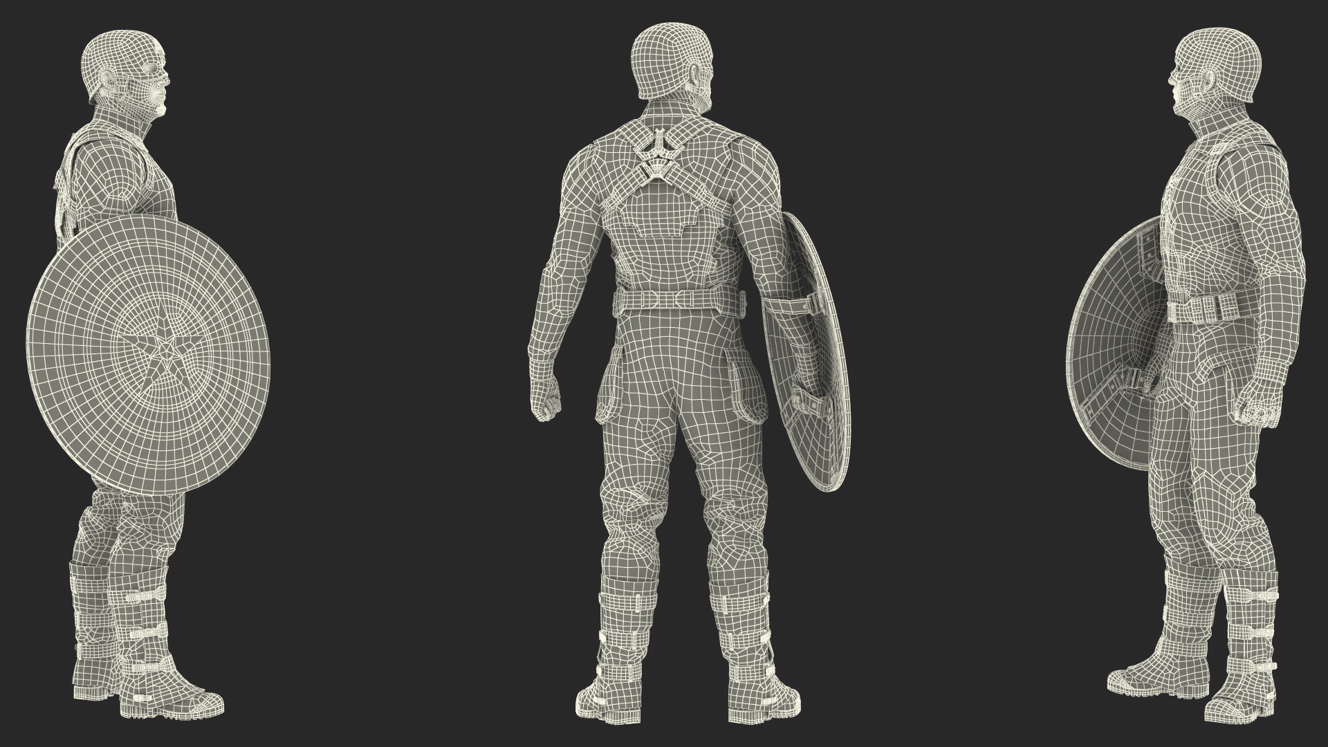Captain America Standing 3D model