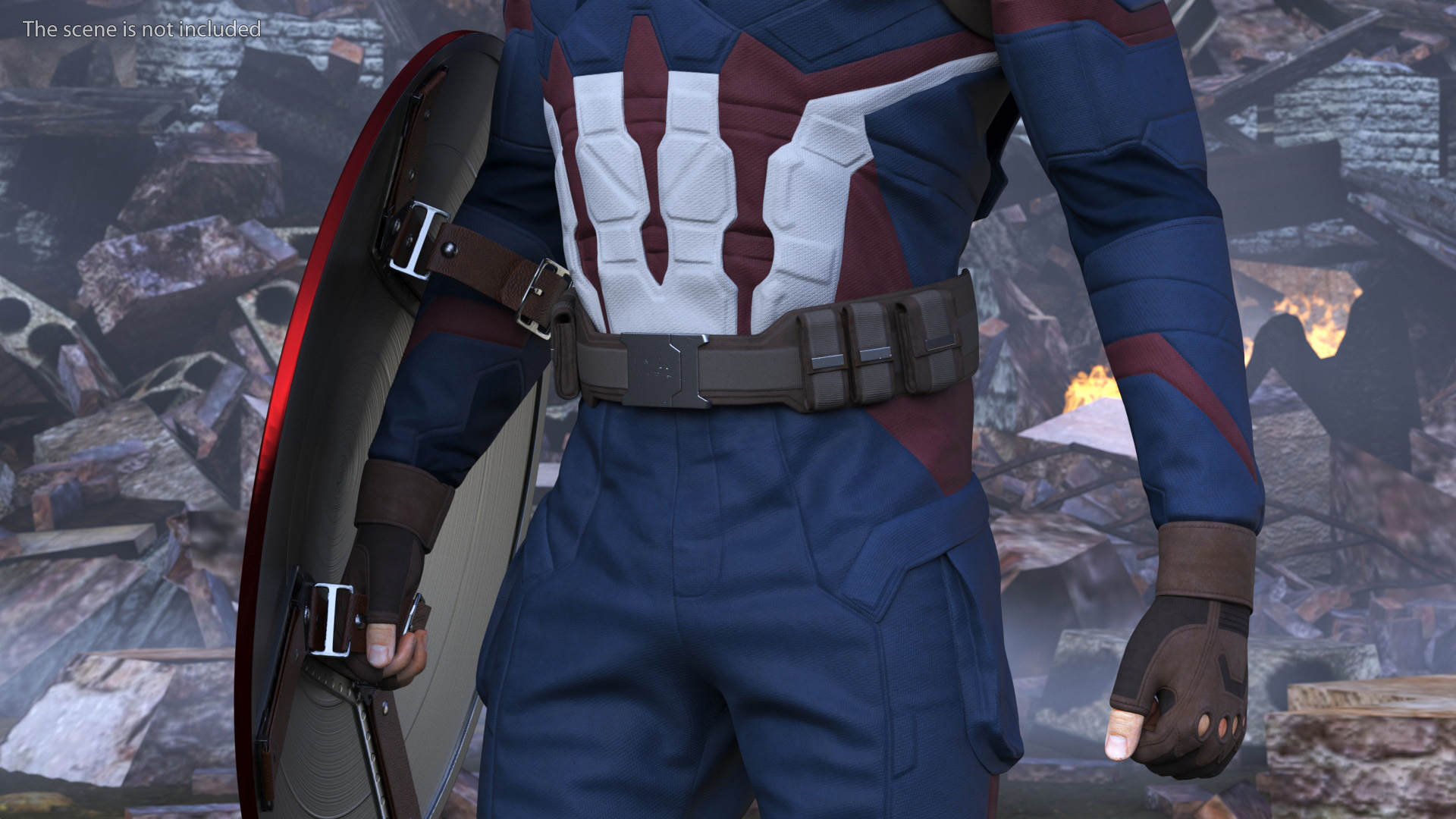 Captain America Standing 3D model