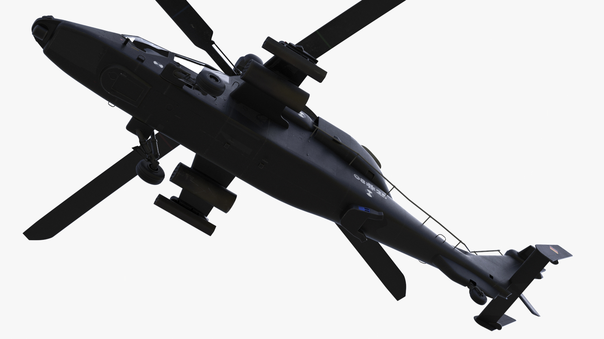 Eurocopter Tiger EC665 Black with Pilot 3D model