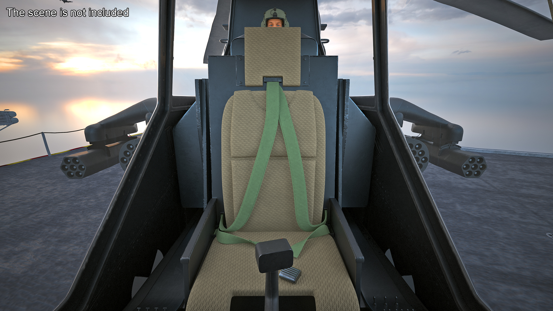 Eurocopter Tiger EC665 Black with Pilot 3D model