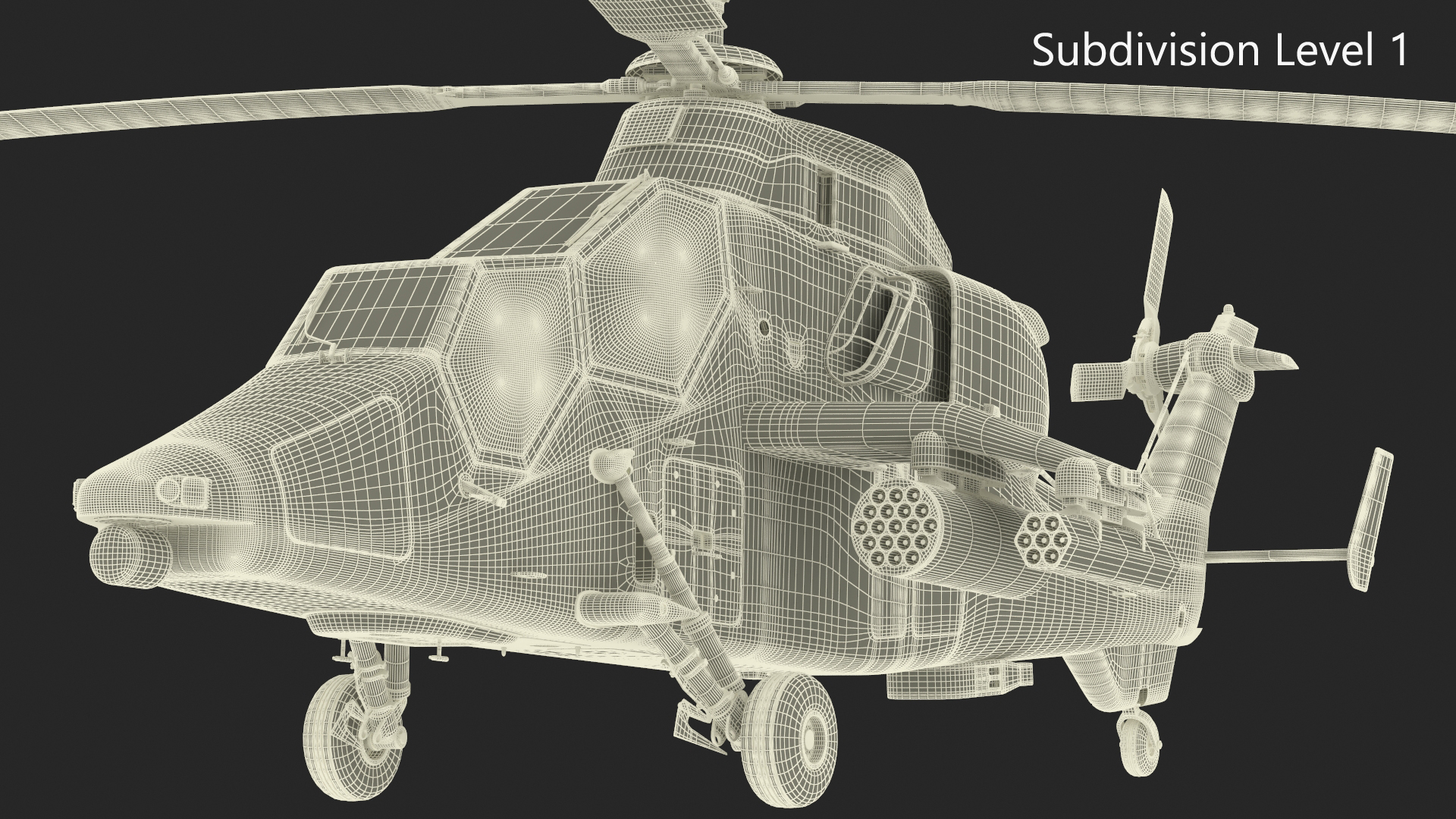 Eurocopter Tiger EC665 Black with Pilot 3D model
