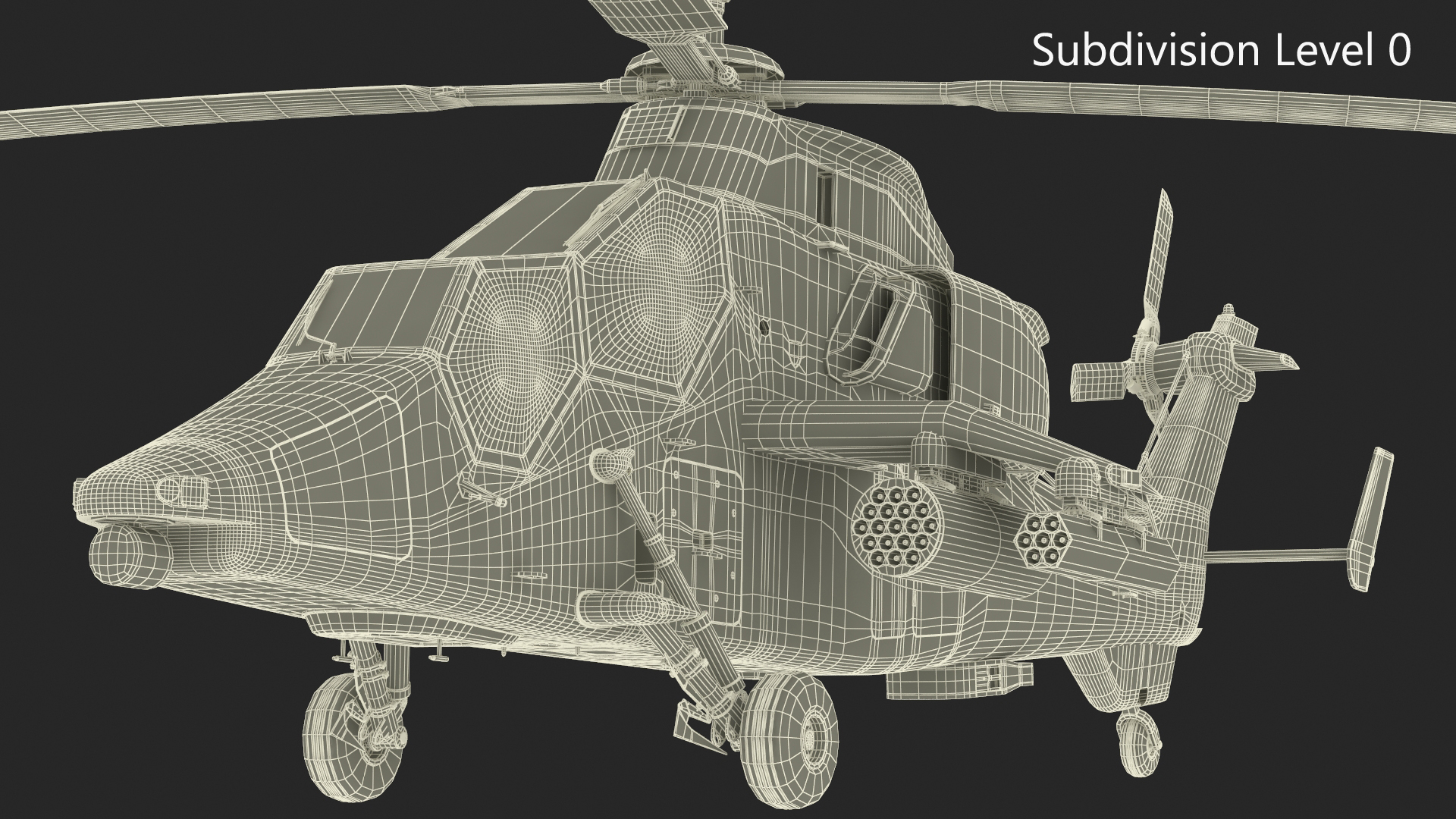 Eurocopter Tiger EC665 Black with Pilot 3D model