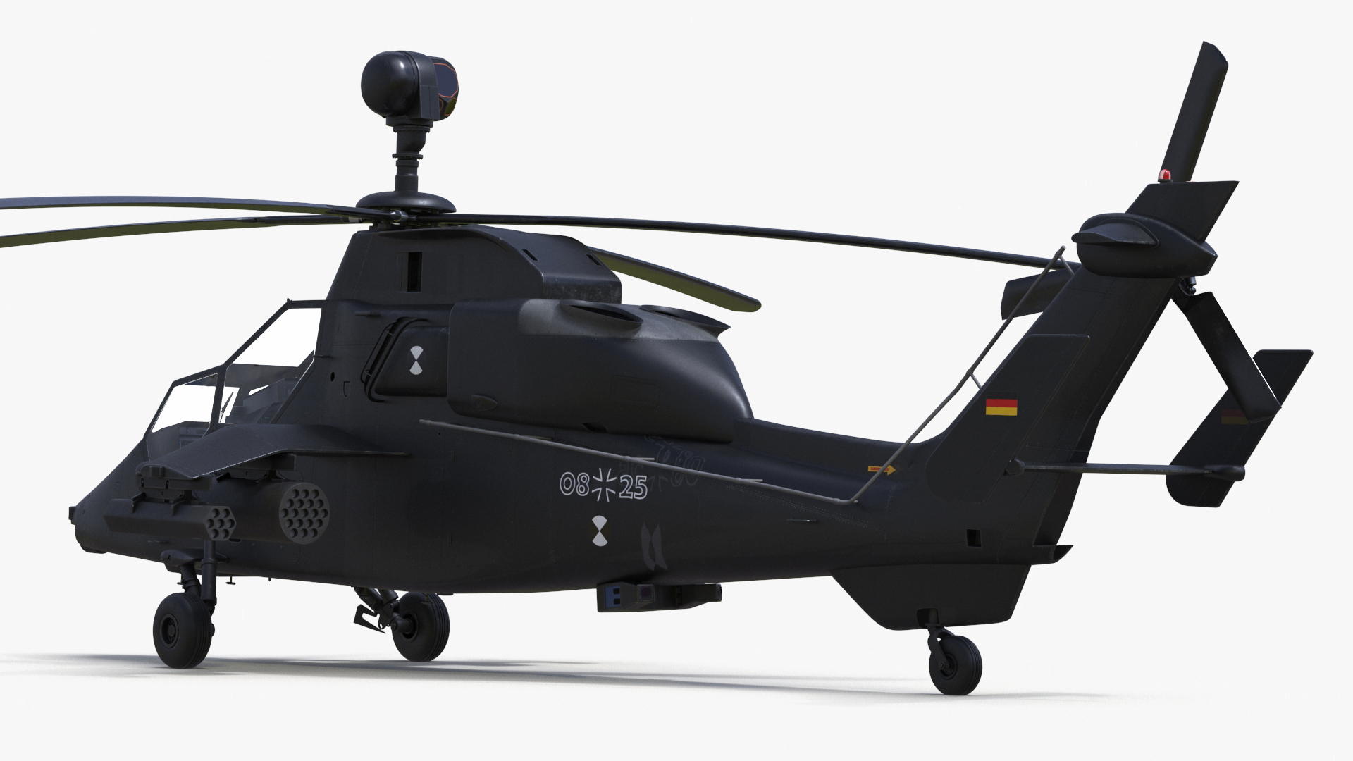 Eurocopter Tiger EC665 Black with Pilot 3D model