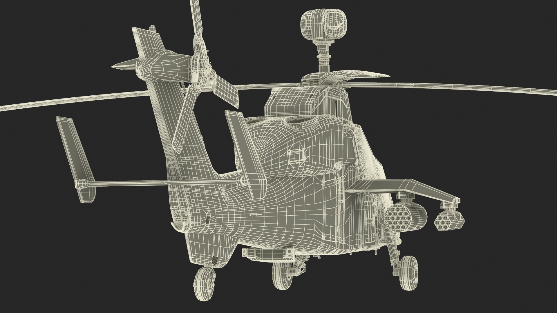 Eurocopter Tiger EC665 Black with Pilot 3D model
