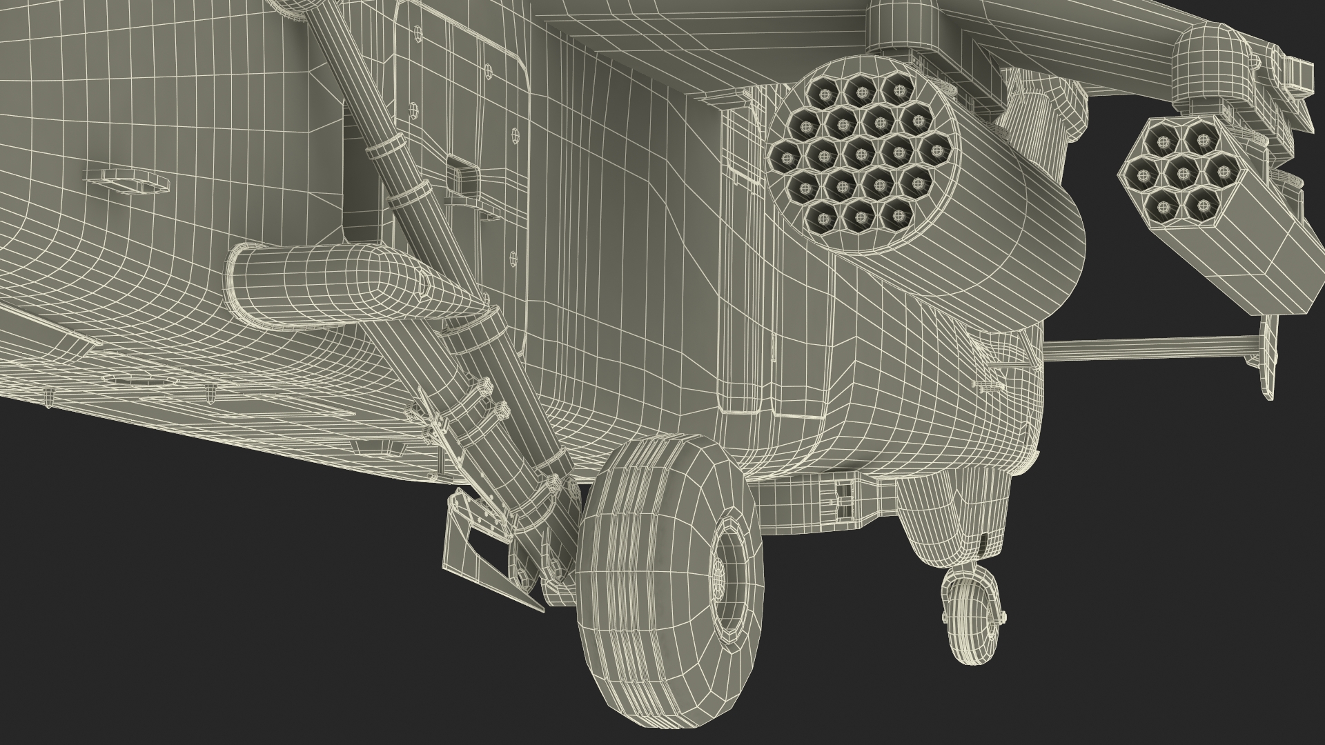 Eurocopter Tiger EC665 Black with Pilot 3D model