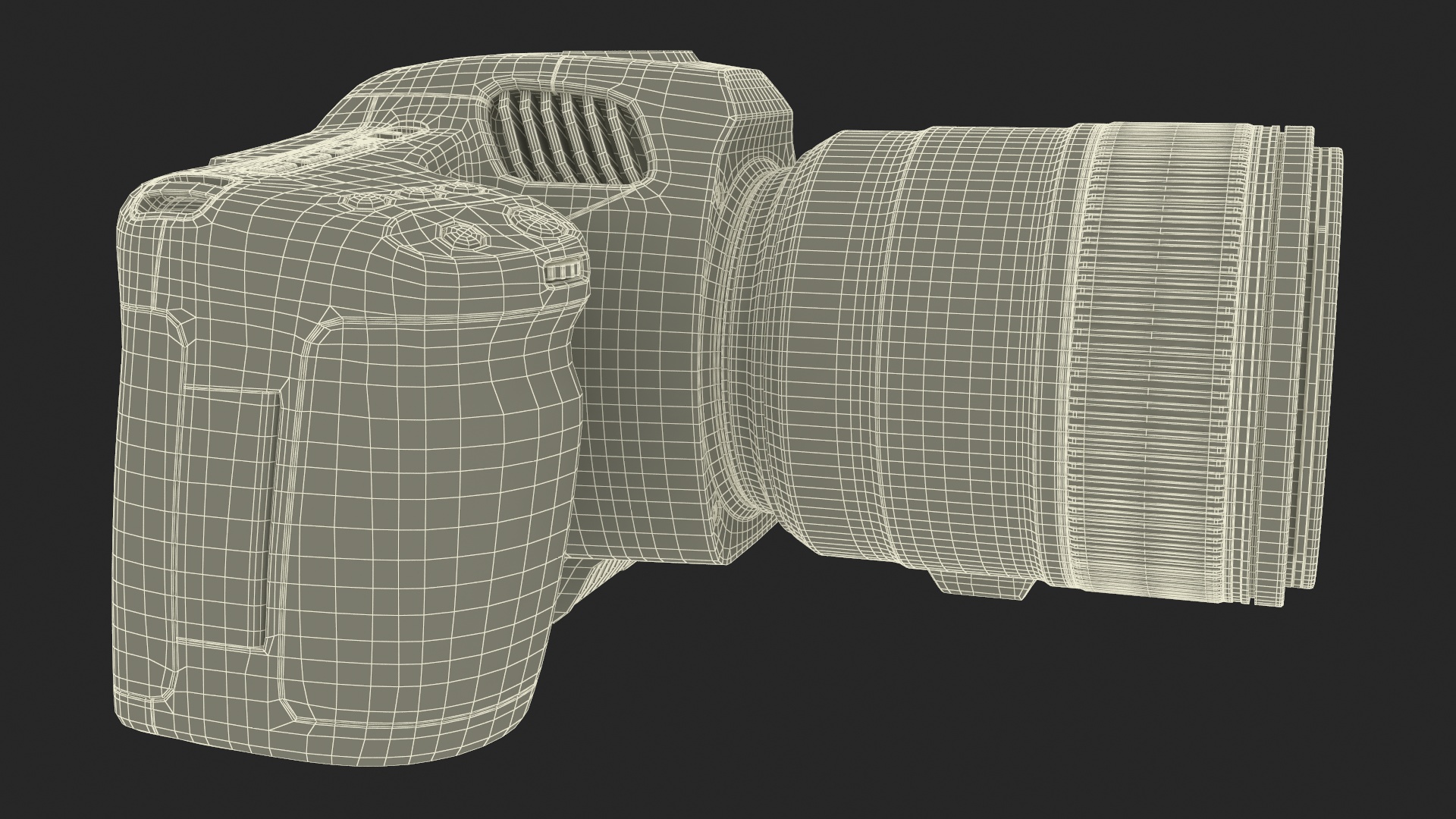 Camera Blackmagic Design 6K G2 Light On with Lens 3D model