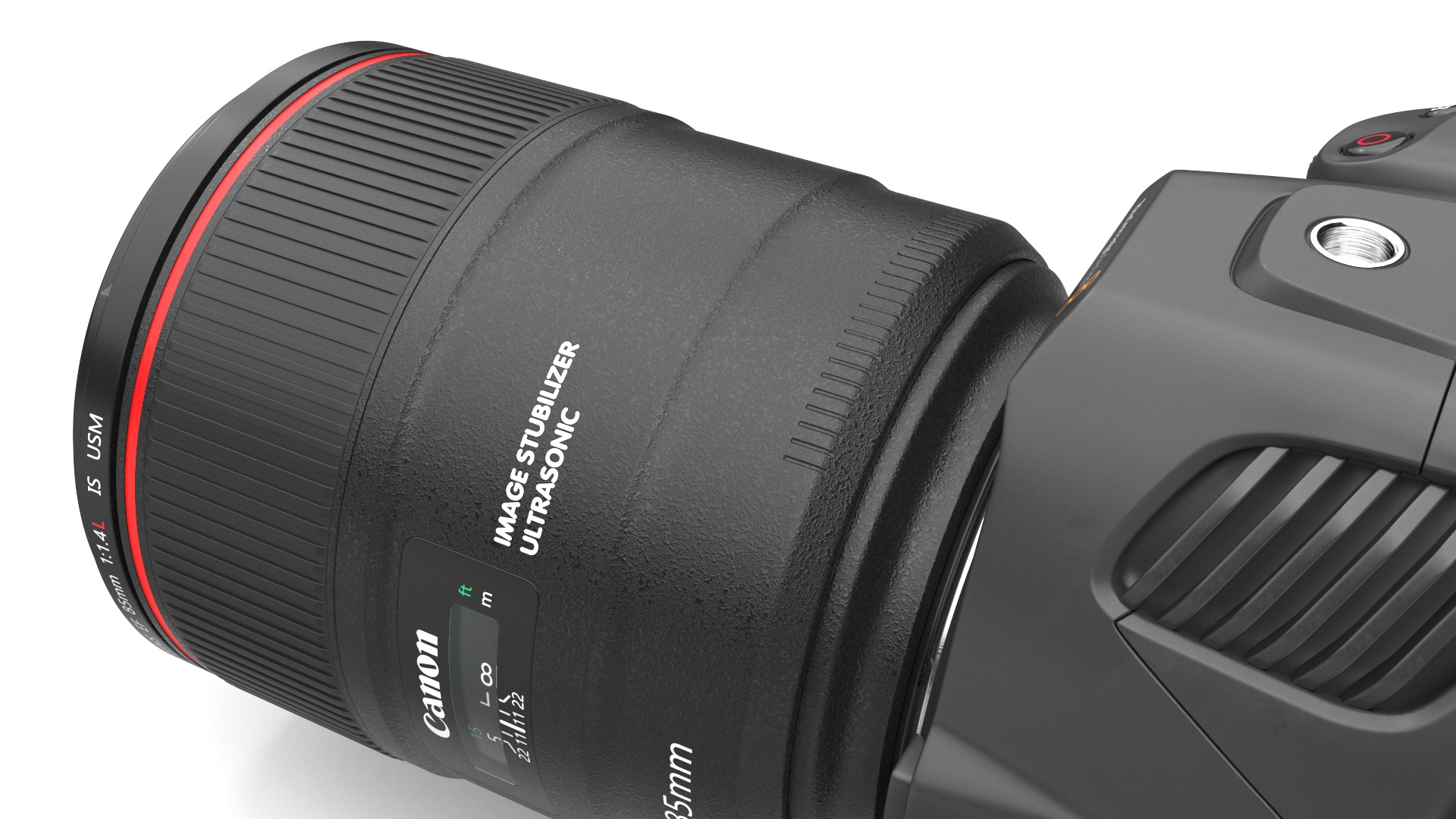 Camera Blackmagic Design 6K G2 Light On with Lens 3D model