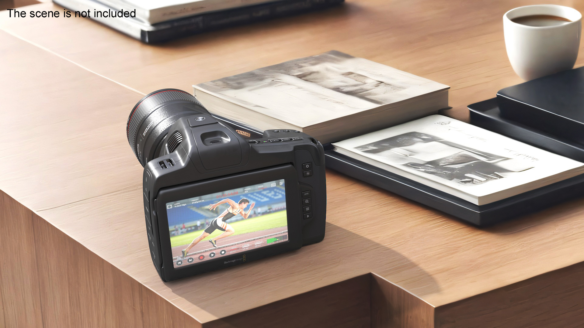 Camera Blackmagic Design 6K G2 Light On with Lens 3D model