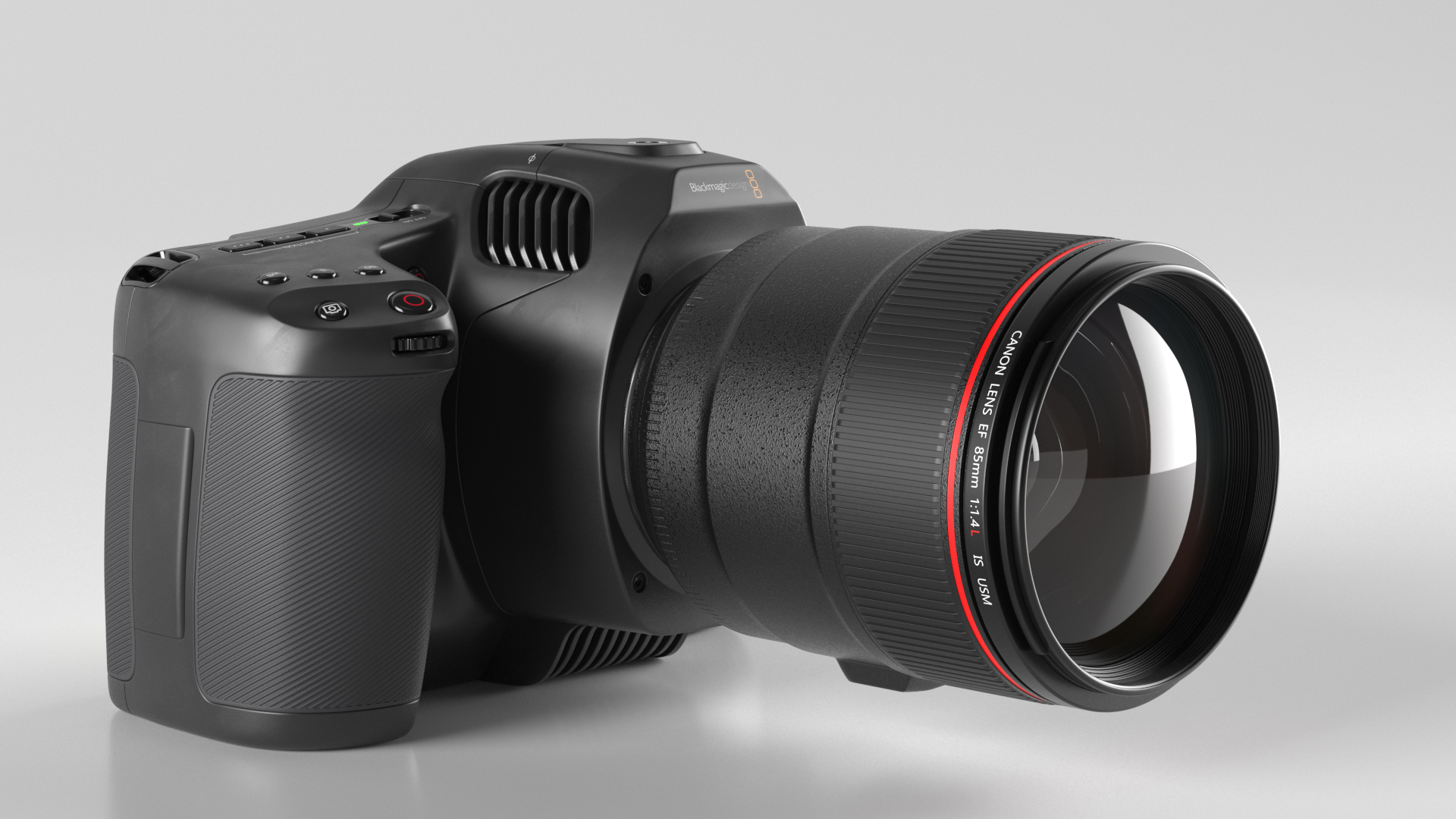 Camera Blackmagic Design 6K G2 Light On with Lens 3D model