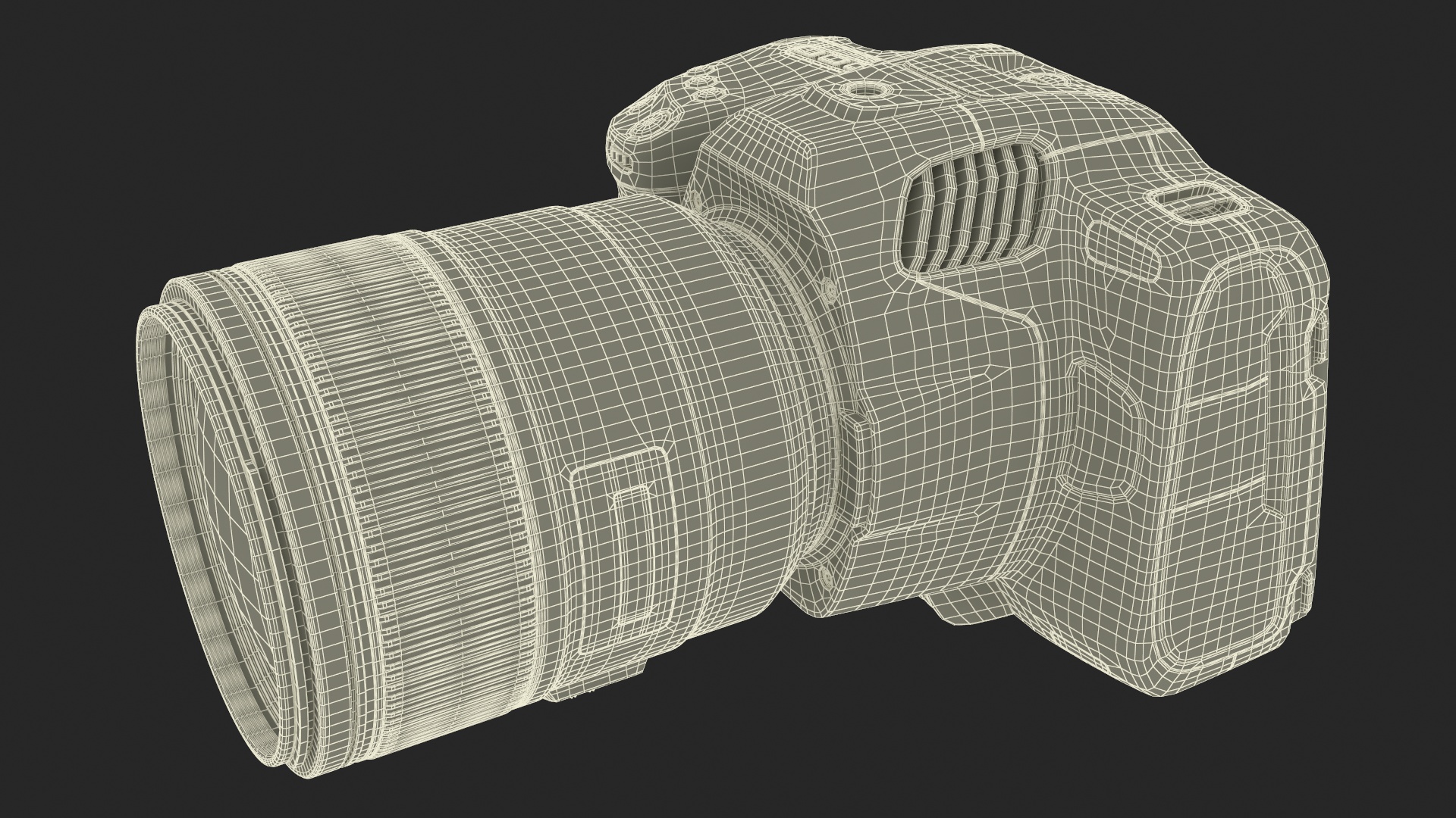 Camera Blackmagic Design 6K G2 Light On with Lens 3D model