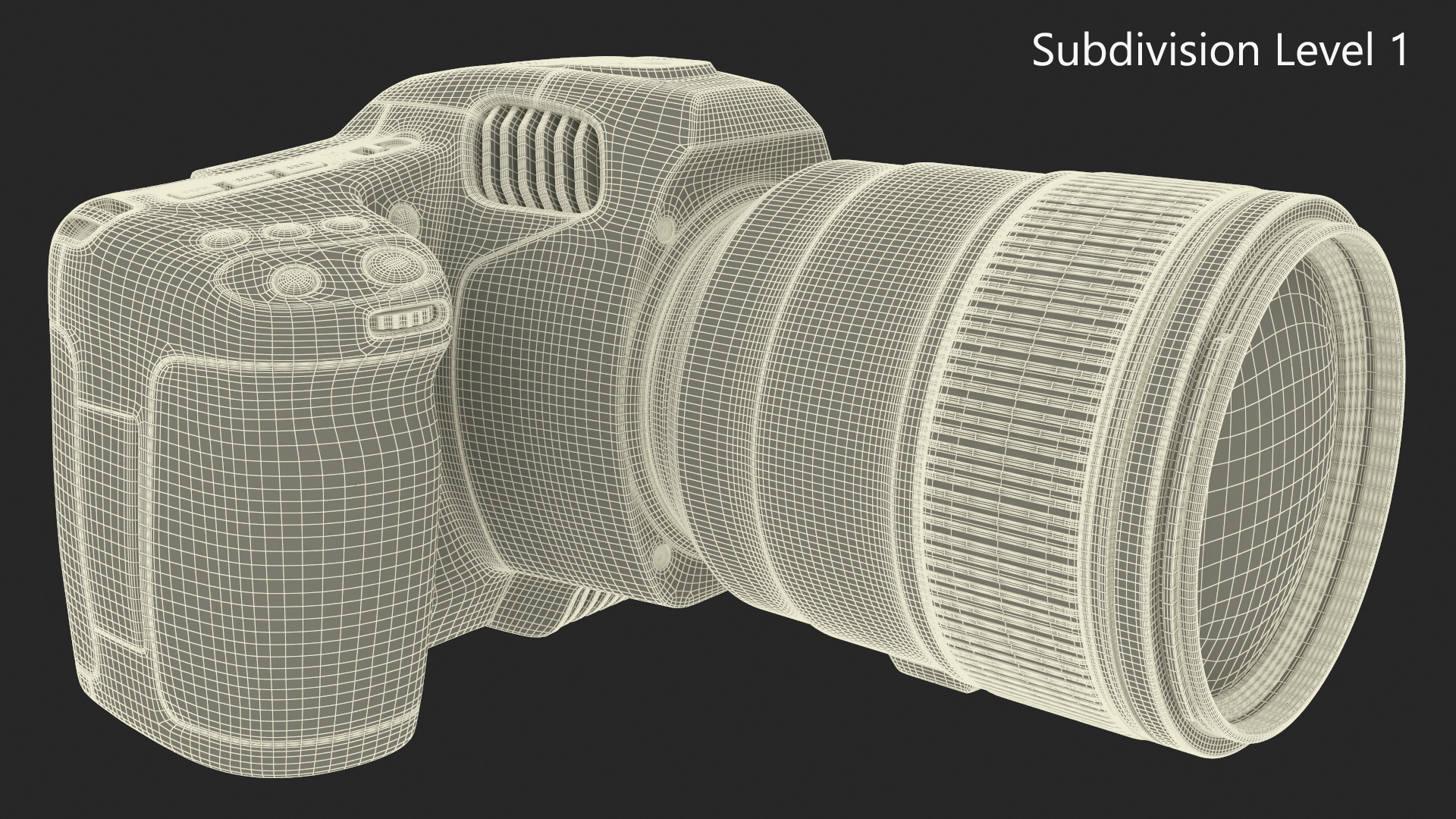 Camera Blackmagic Design 6K G2 Light On with Lens 3D model