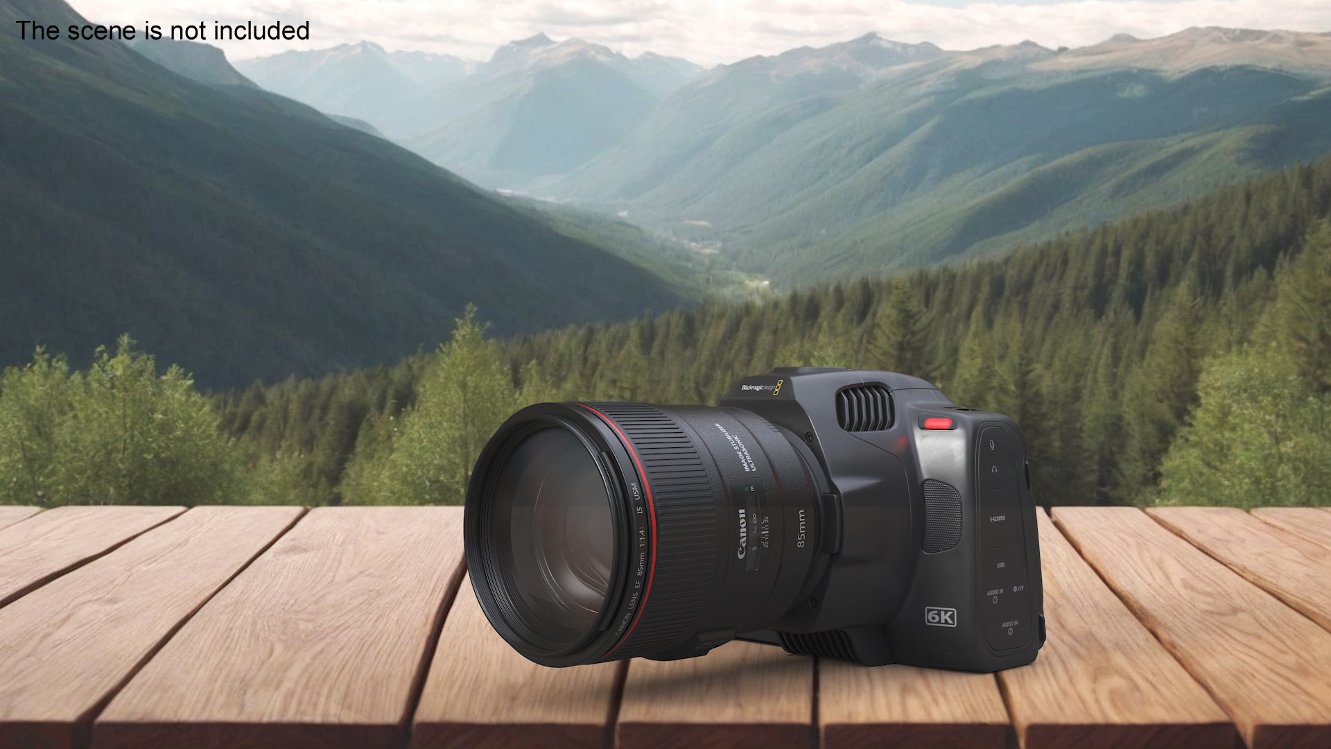 Camera Blackmagic Design 6K G2 Light On with Lens 3D model