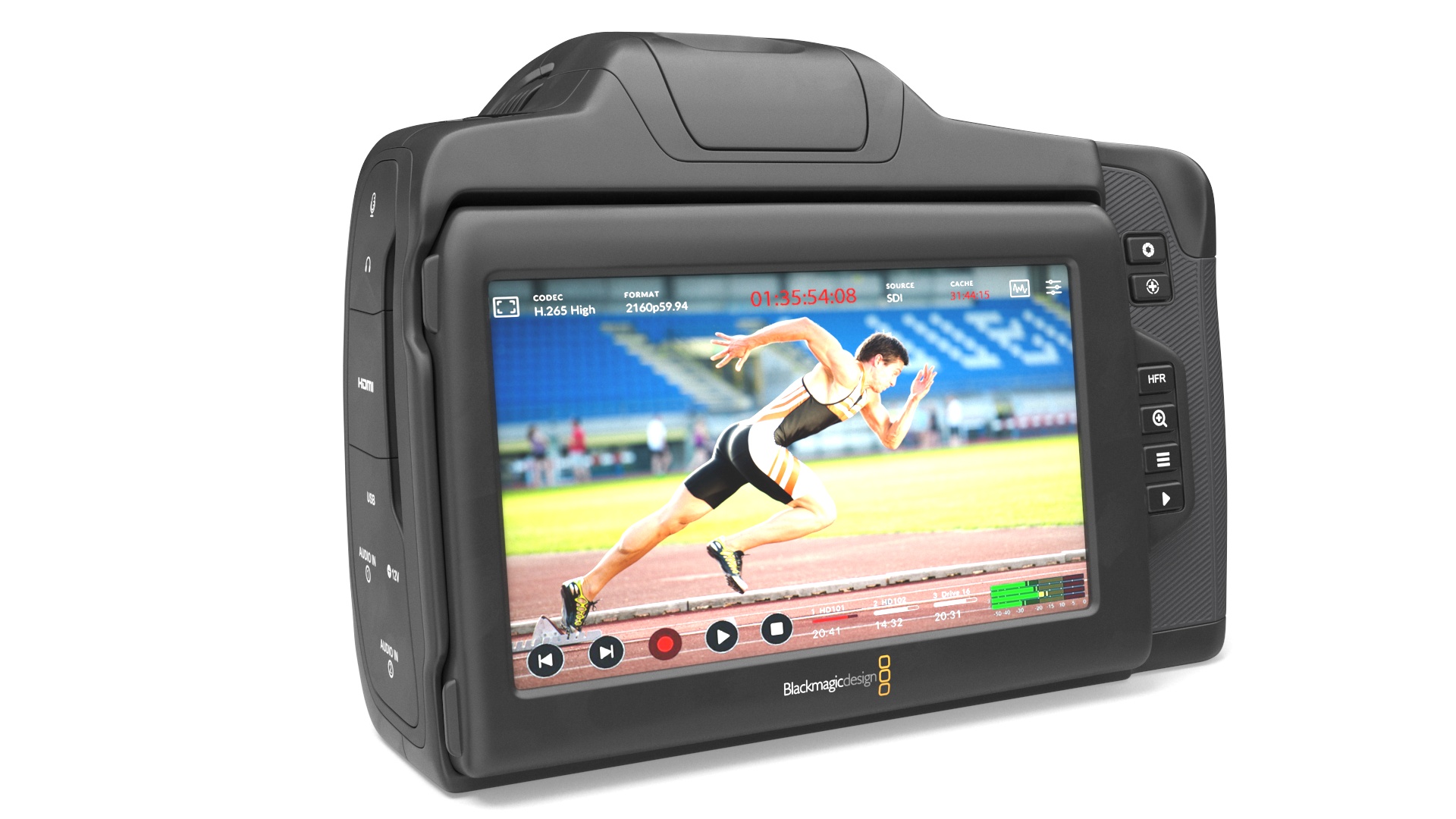 Camera Blackmagic Design 6K G2 Light On with Lens 3D model