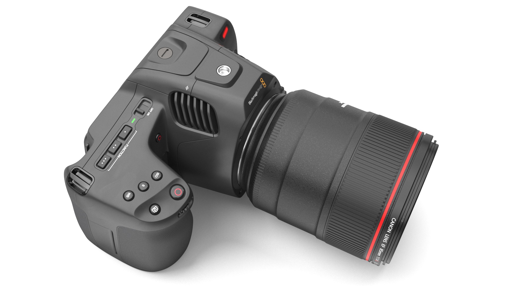 Camera Blackmagic Design 6K G2 Light On with Lens 3D model