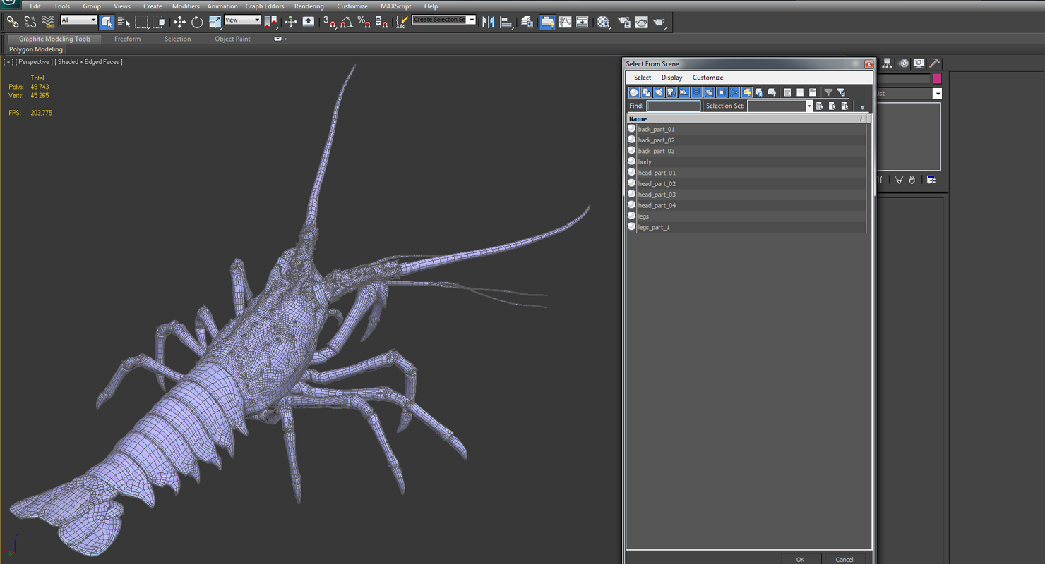 3D Spiny Lobster model
