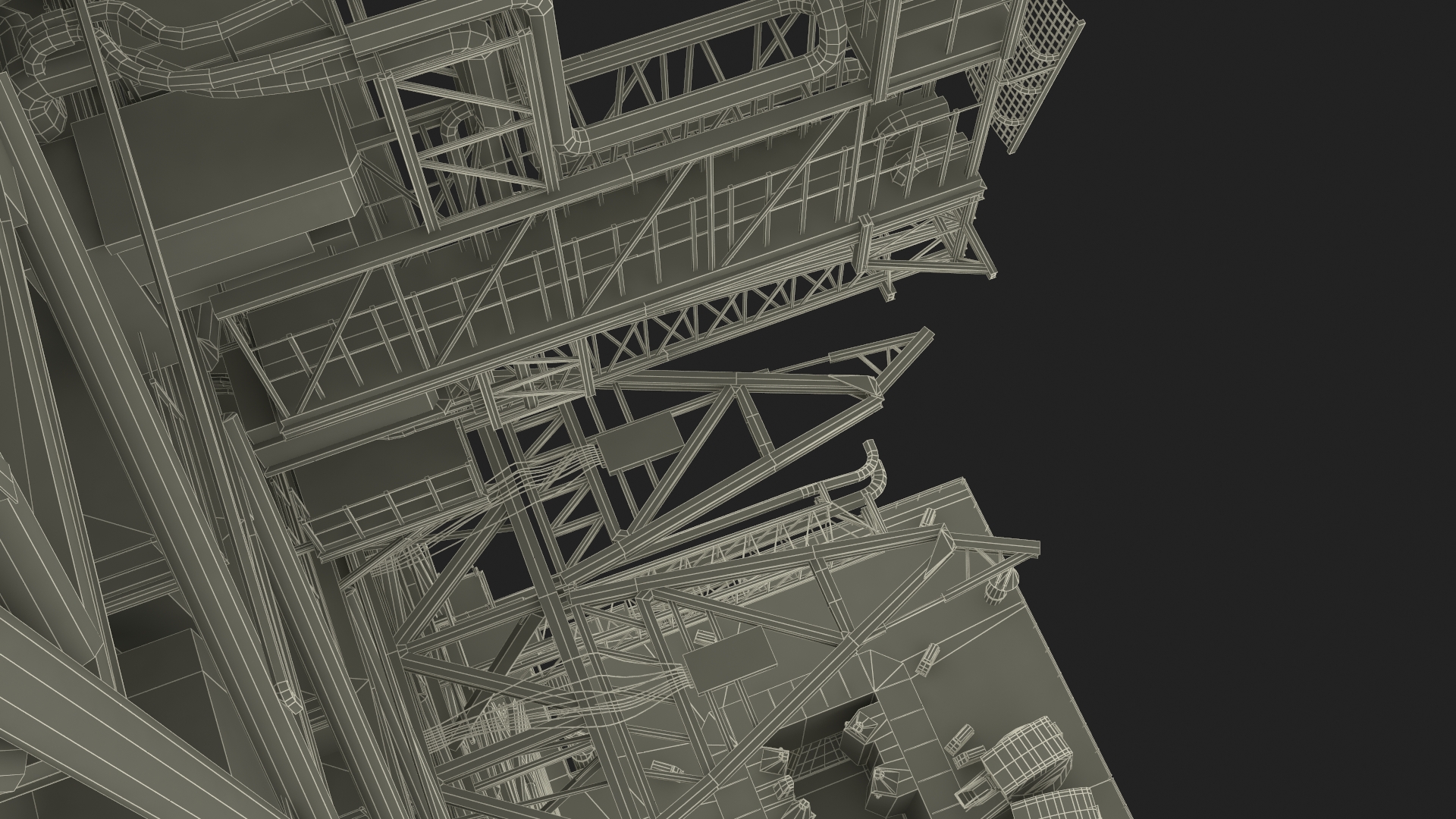 Space Launch System with Crawler Transporter and Launch Pad 3D model