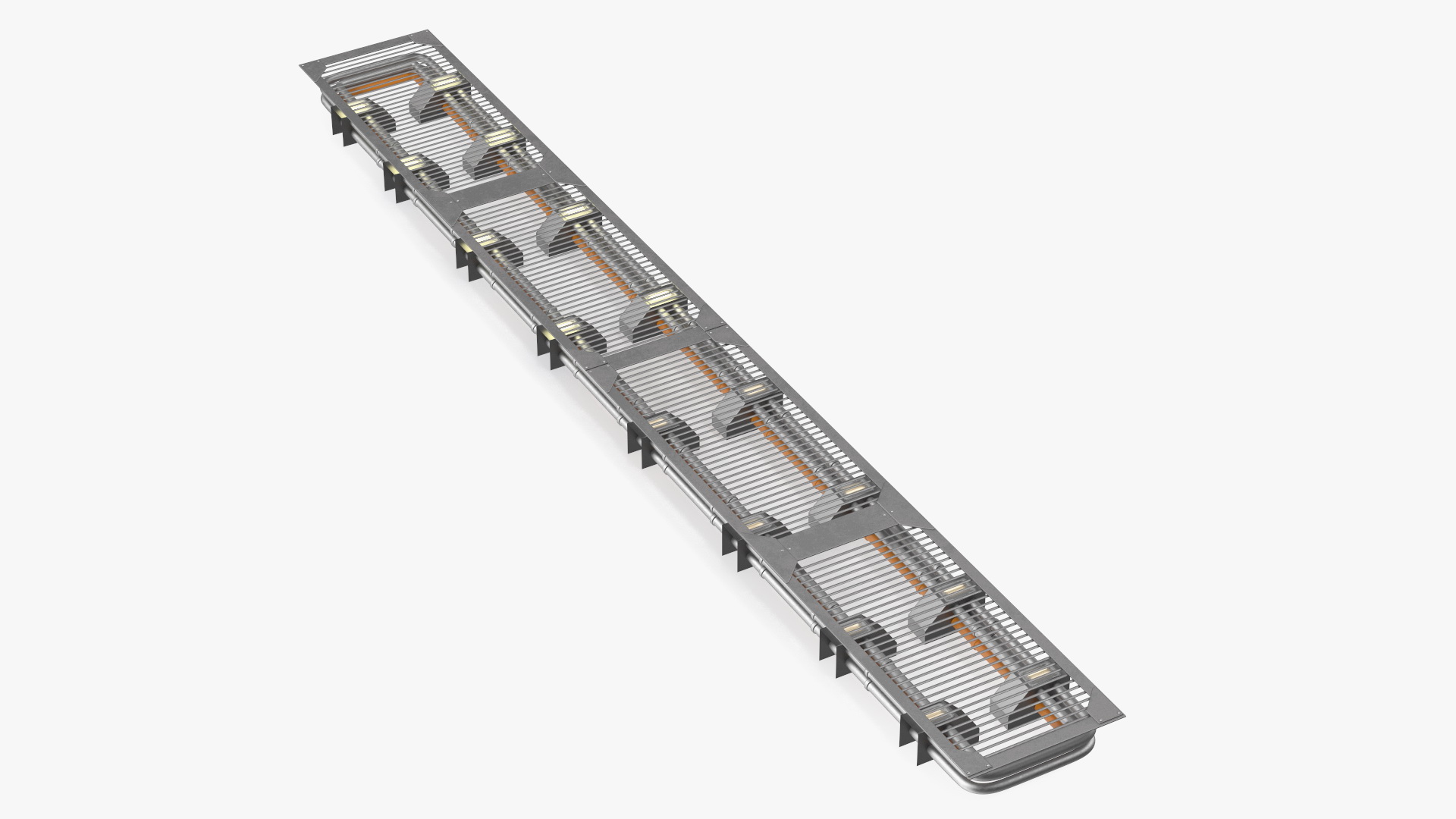 Industrial Steel Grating Walkway 3D