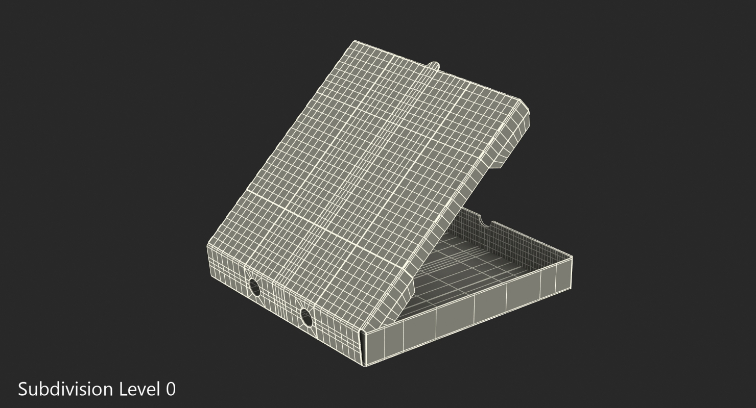Paper Pizza Carton Box 3D