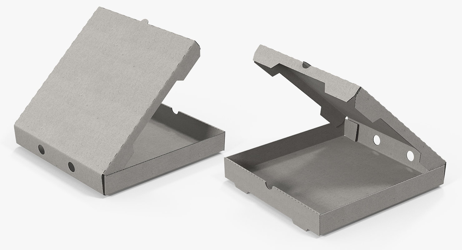 Paper Pizza Carton Box 3D