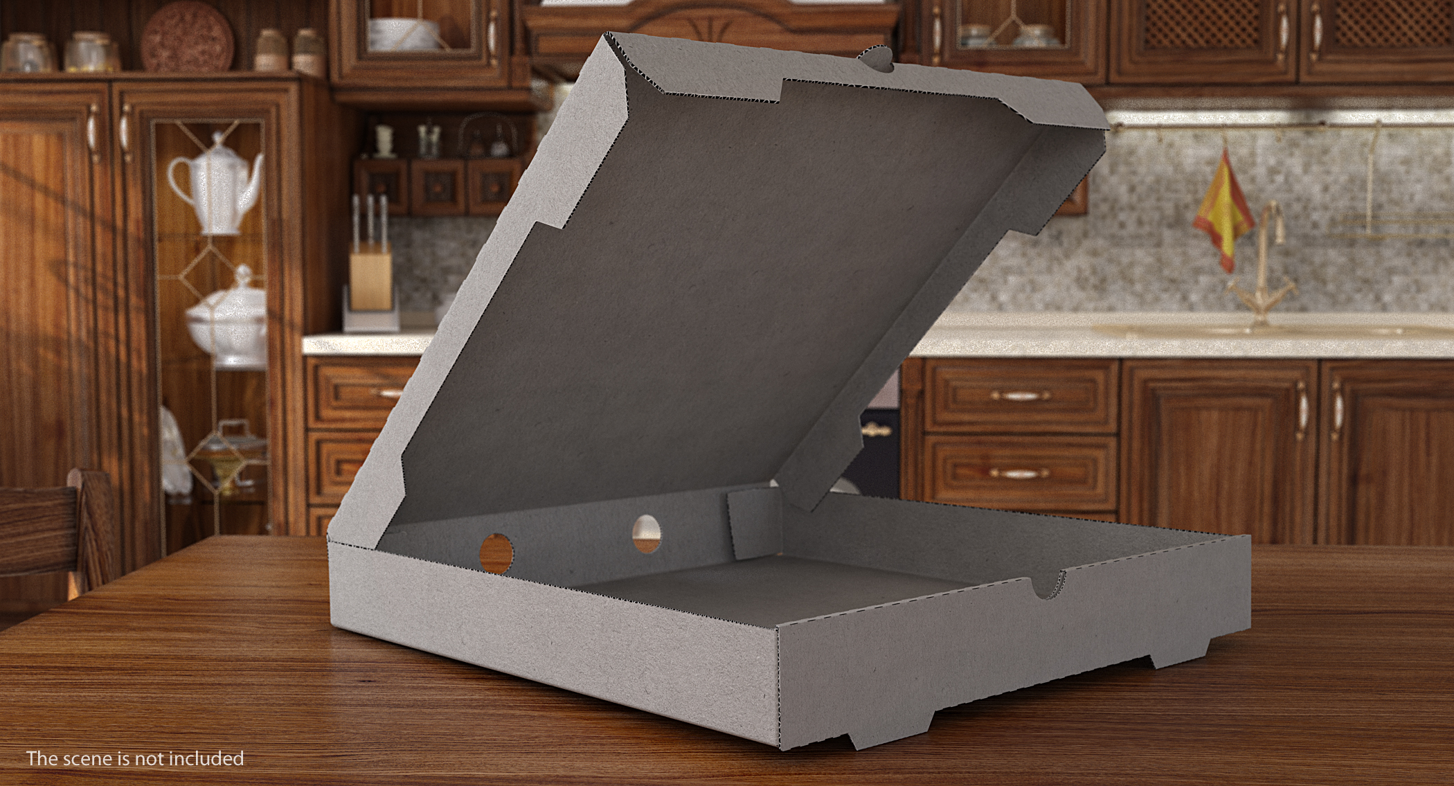 Paper Pizza Carton Box 3D